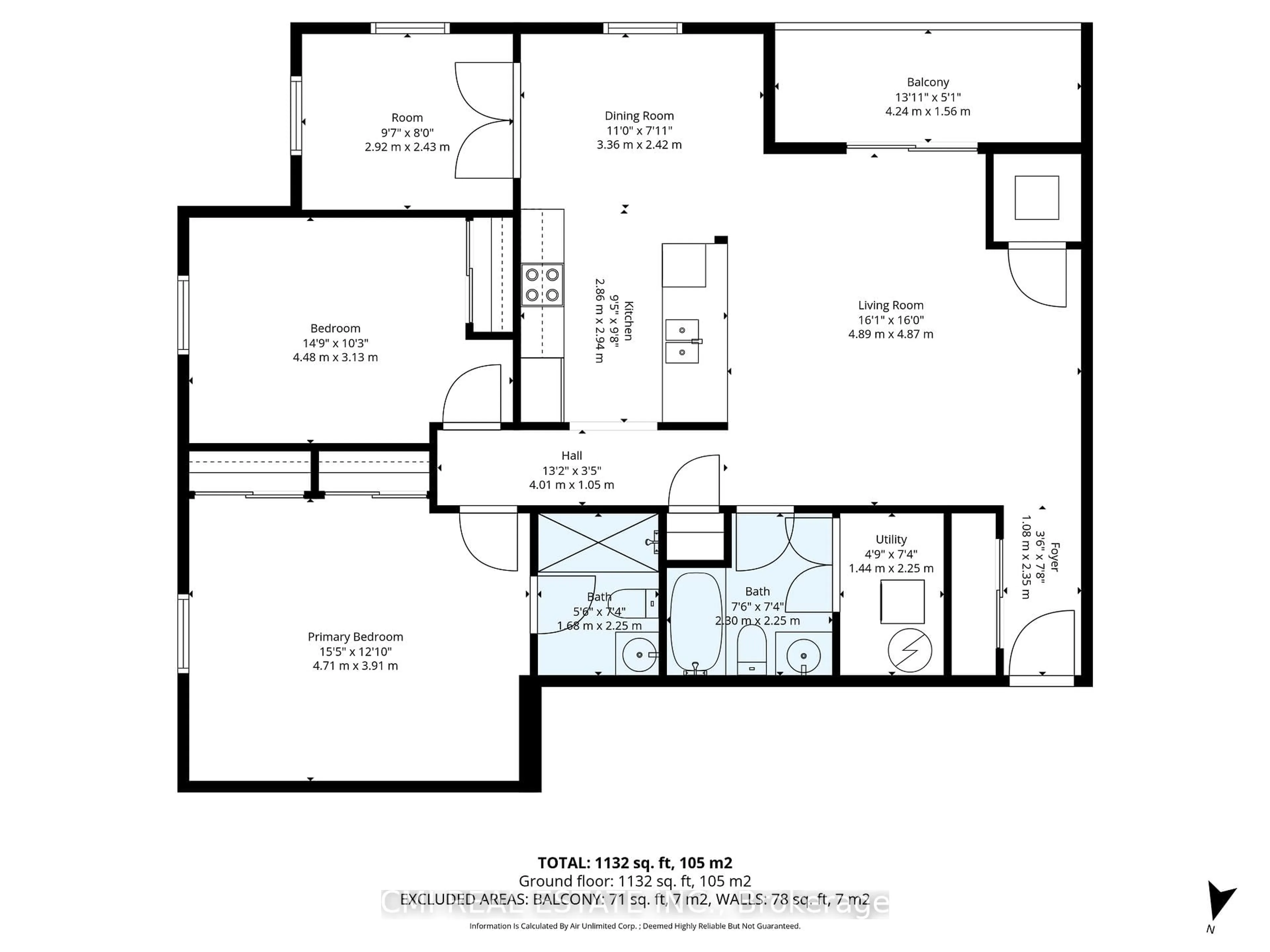 Floor plan for 4 Spice Way #501, Barrie Ontario L9J 0M2