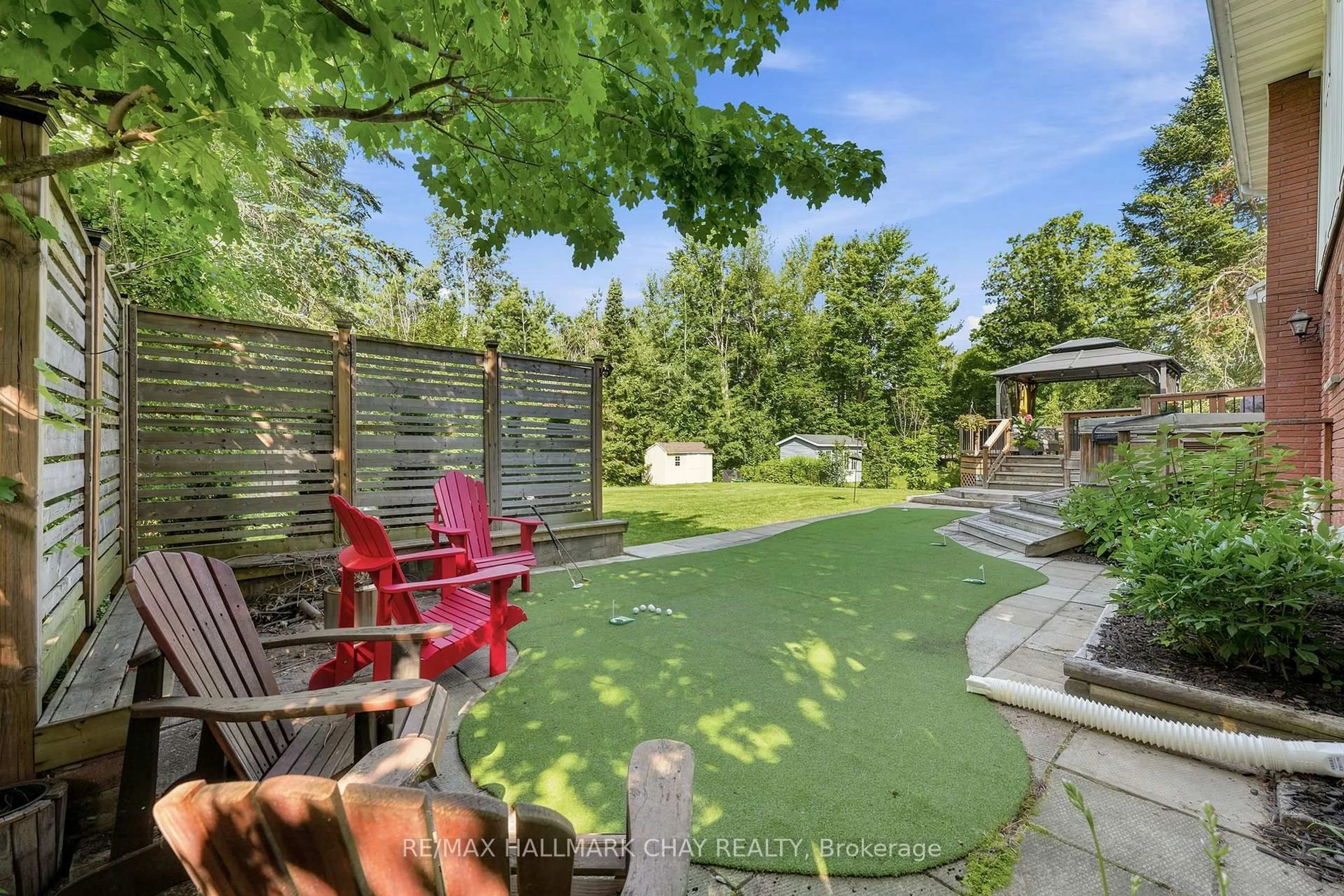 Patio, forest/trees view for 1180 St Vincent St, Springwater Ontario L9X 1R2