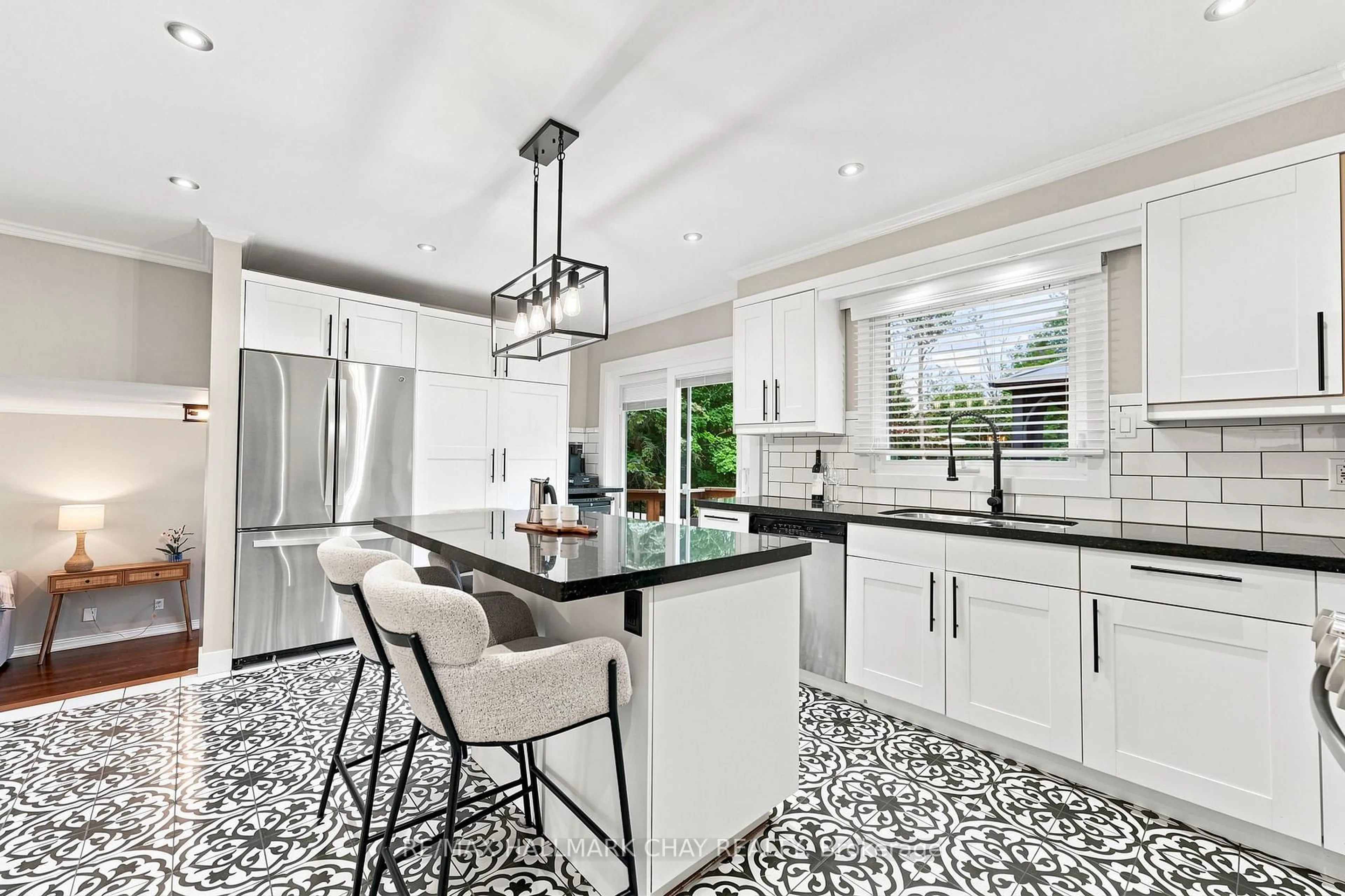 Contemporary kitchen, ceramic/tile floor for 1180 St Vincent St, Springwater Ontario L9X 1R2
