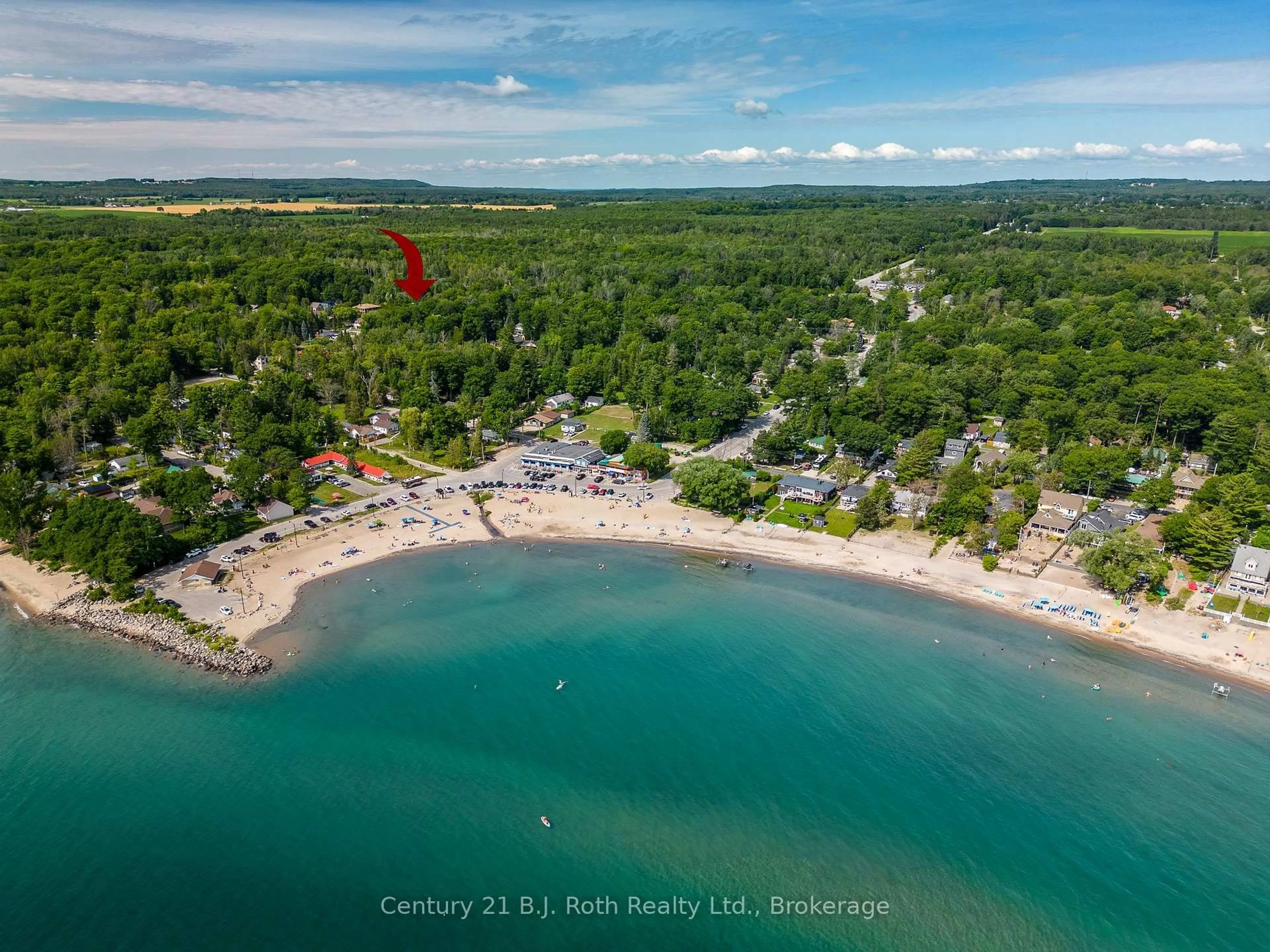 A pic from outside/outdoor area/front of a property/back of a property/a pic from drone, water/lake/river/ocean view for 8 Arbor Rd, Tiny Ontario L0L 2J0