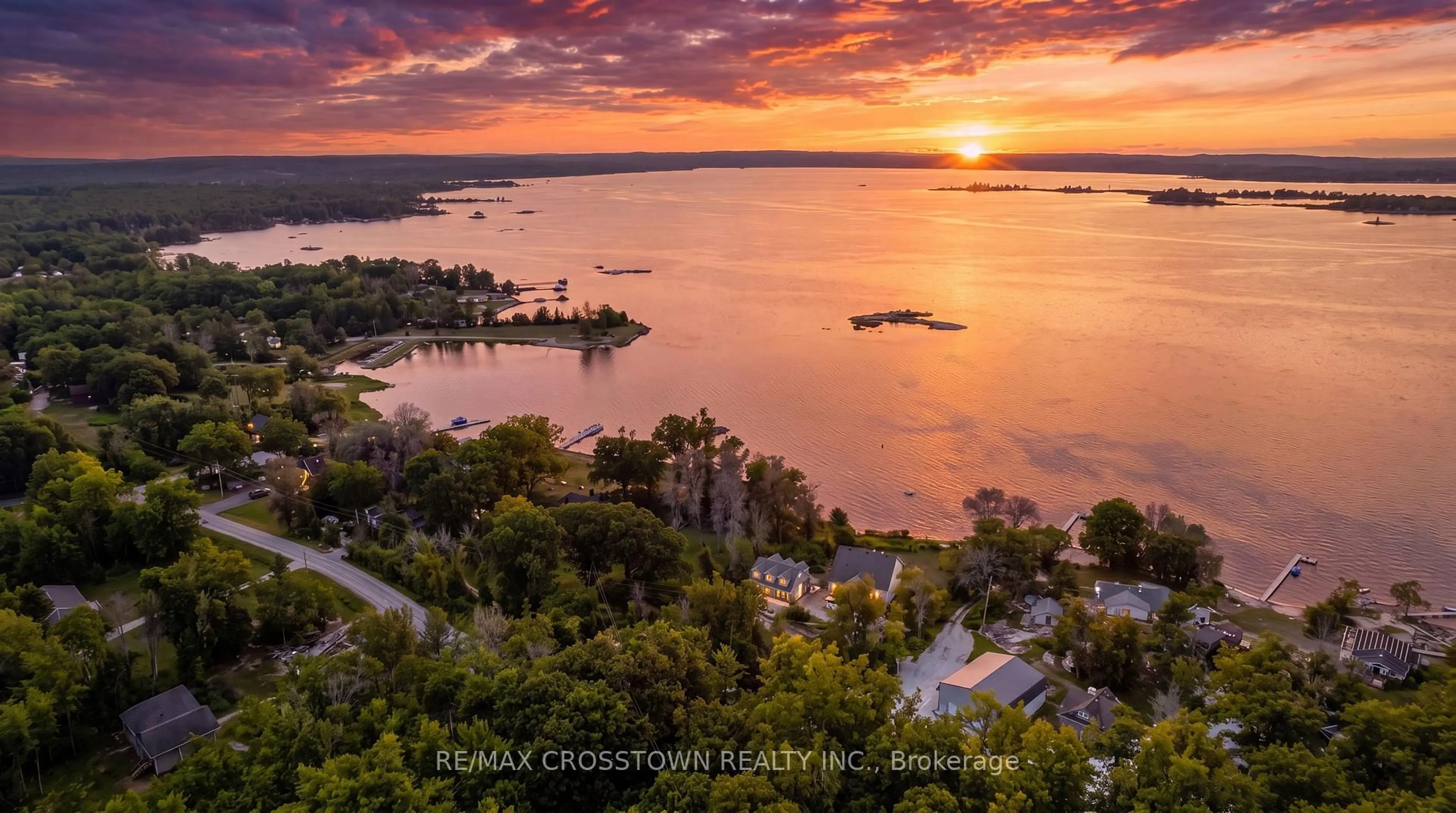 A pic from outside/outdoor area/front of a property/back of a property/a pic from drone, water/lake/river/ocean view for 42 Bluff Point Rd, Tay Ontario L0K 2C0