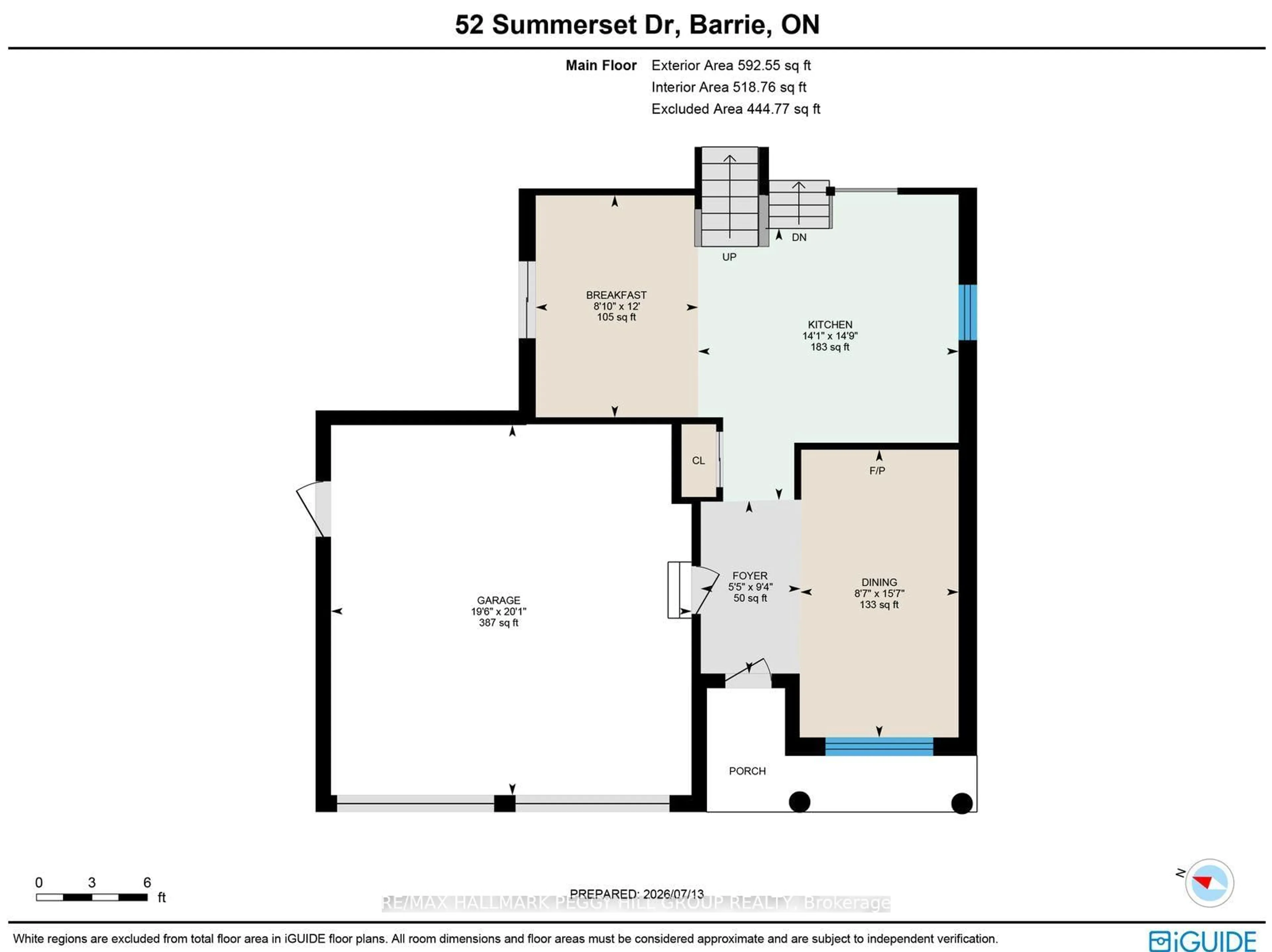 Floor plan for 52 Summerset Dr, Barrie Ontario L4N 9L7