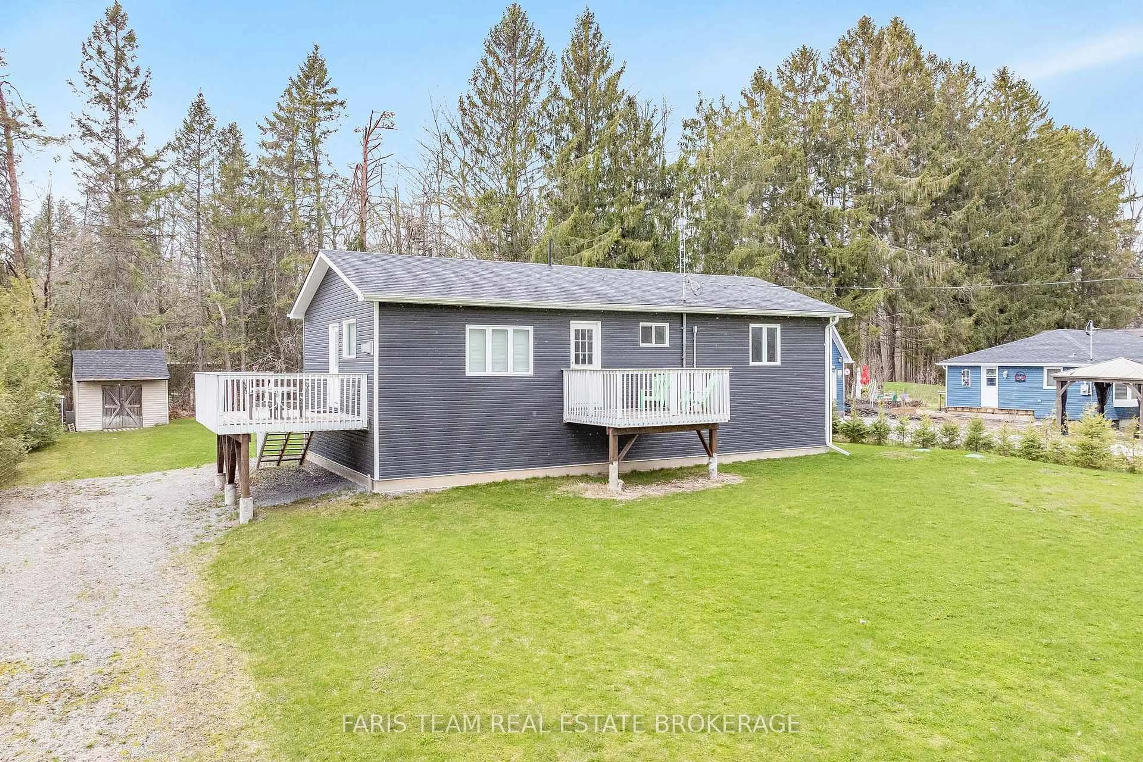 A pic from outside/outdoor area/front of a property/back of a property/a pic from drone, water/lake/river/ocean view for 3554 John St, Ramara Ontario L0K 1B0