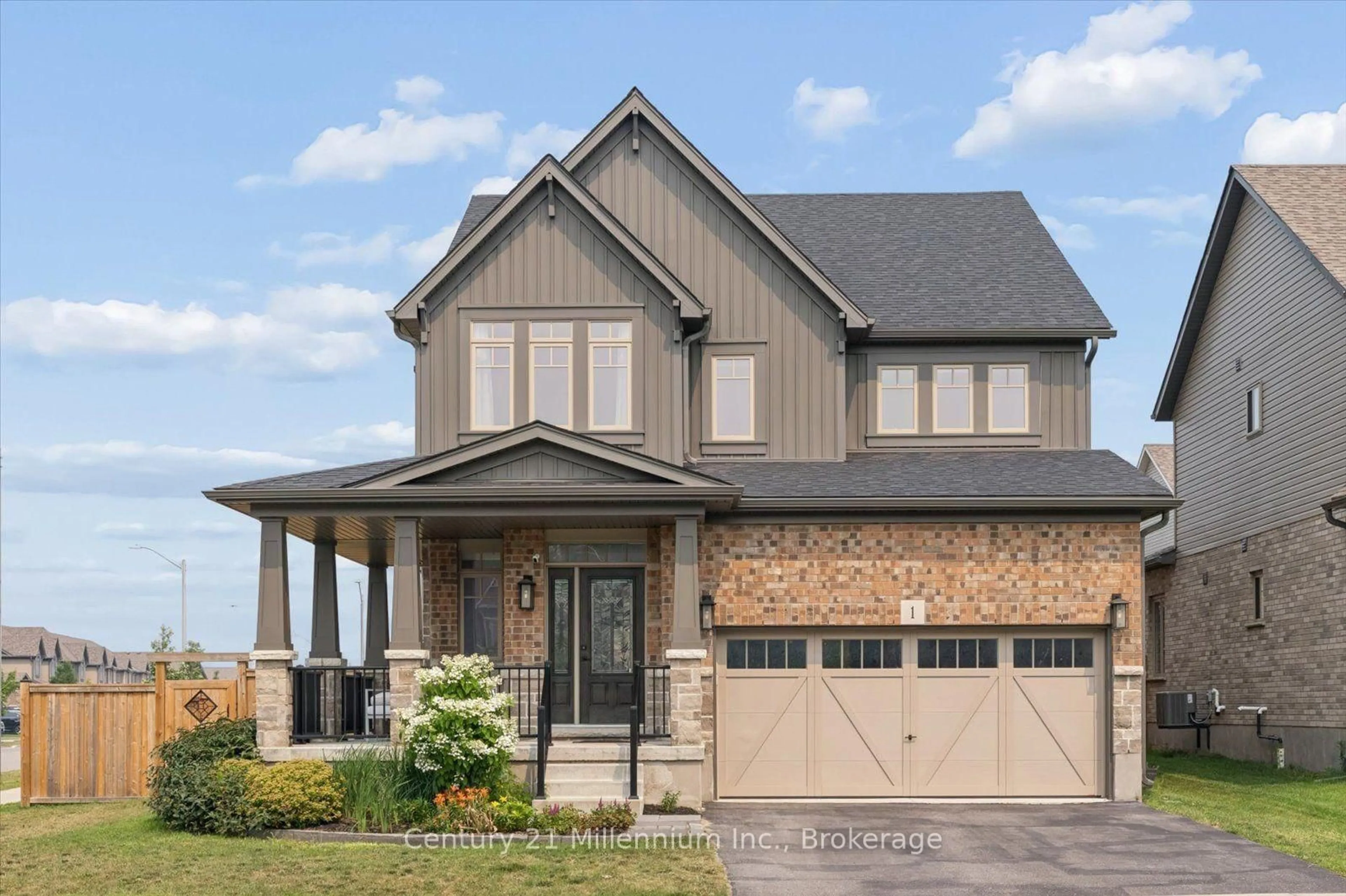 Home with brick exterior material, street for 1 Spencer St, Collingwood Ontario L9Y 3B7