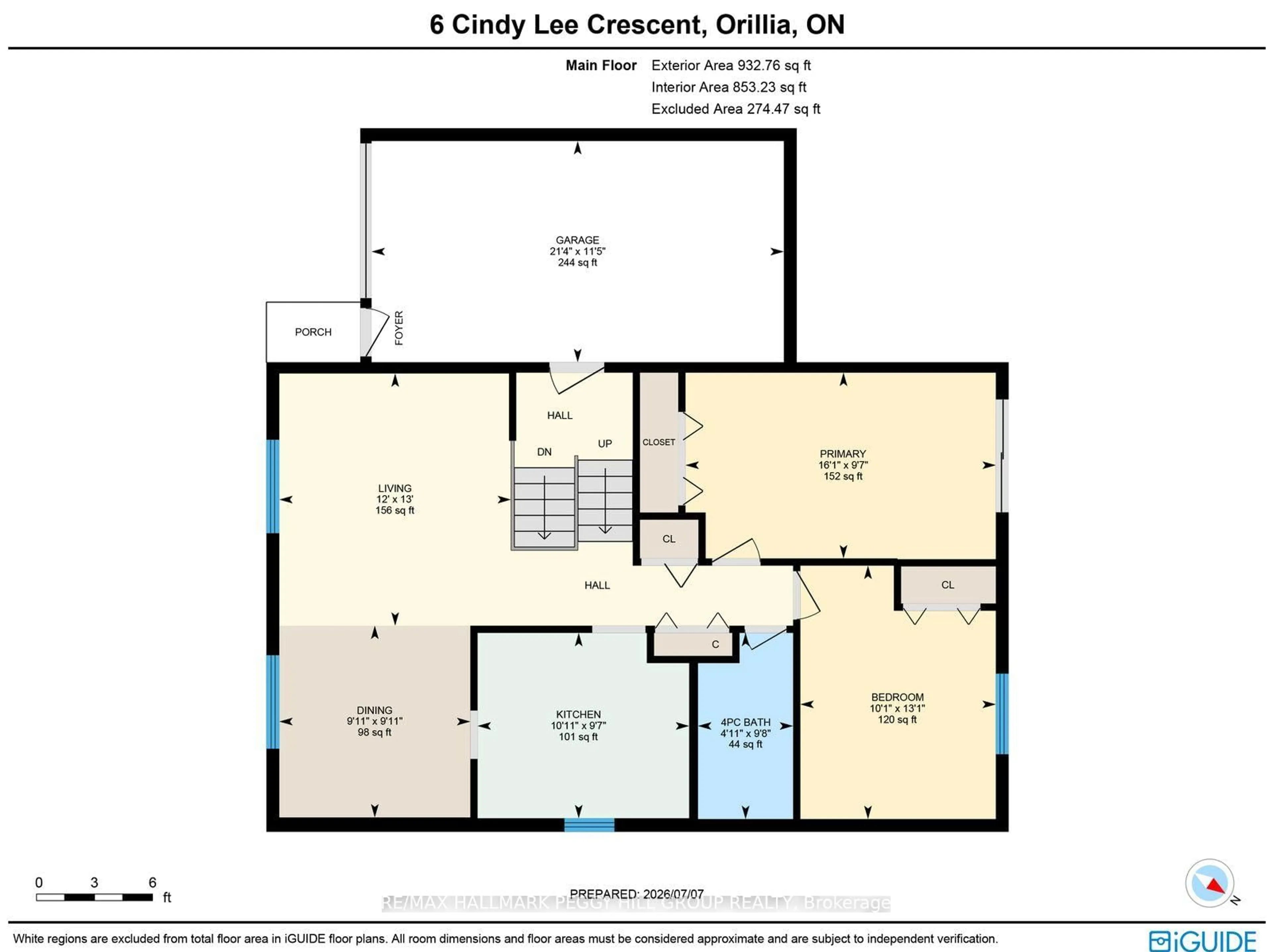 Floor plan for 6 Cindy Lee Cres, Orillia Ontario L3V 7P3