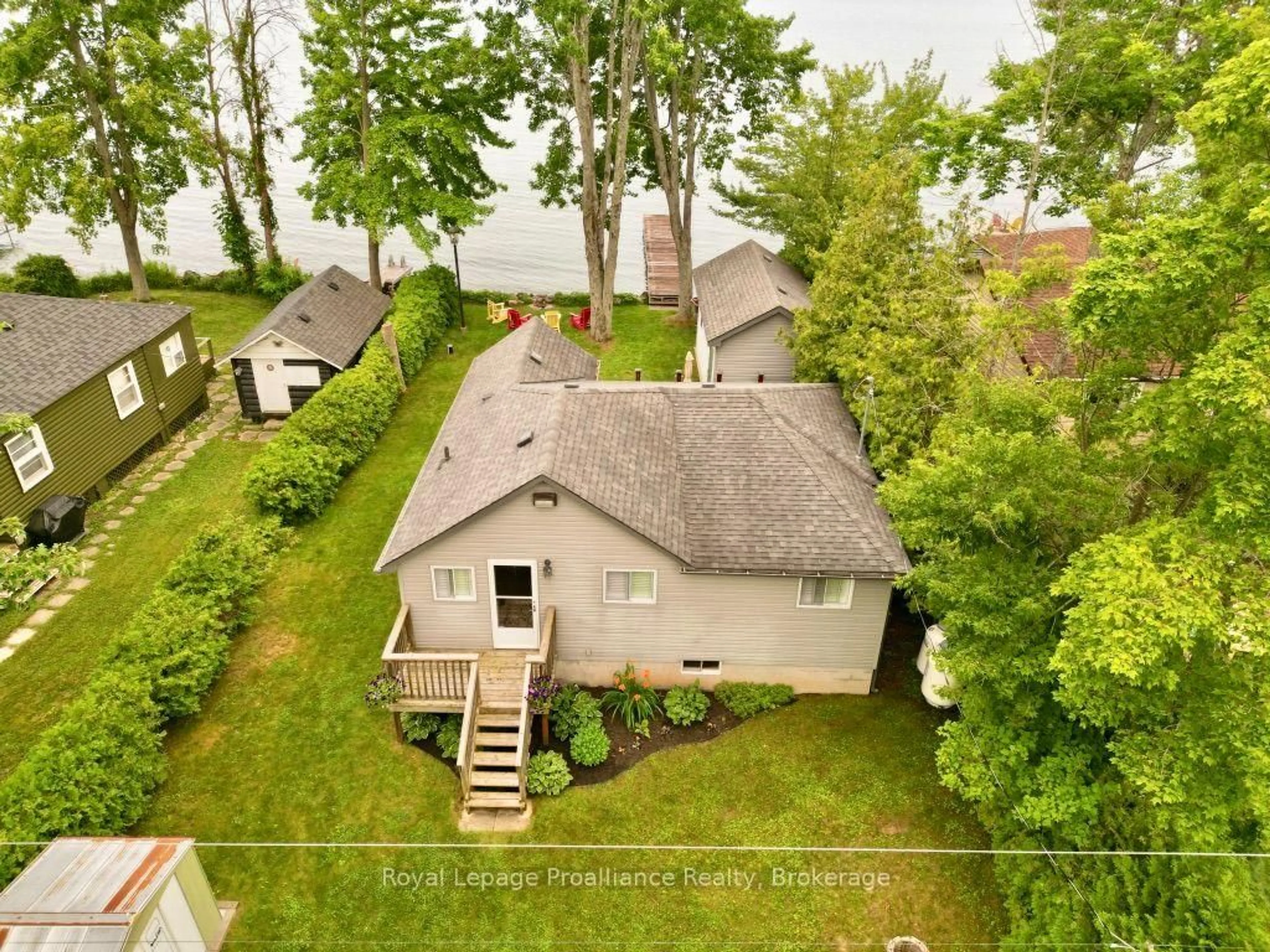 A pic from outside/outdoor area/front of a property/back of a property/a pic from drone, water/lake/river/ocean view for 3724 Glenrest Dr, Ramara Ontario L0K 1B0