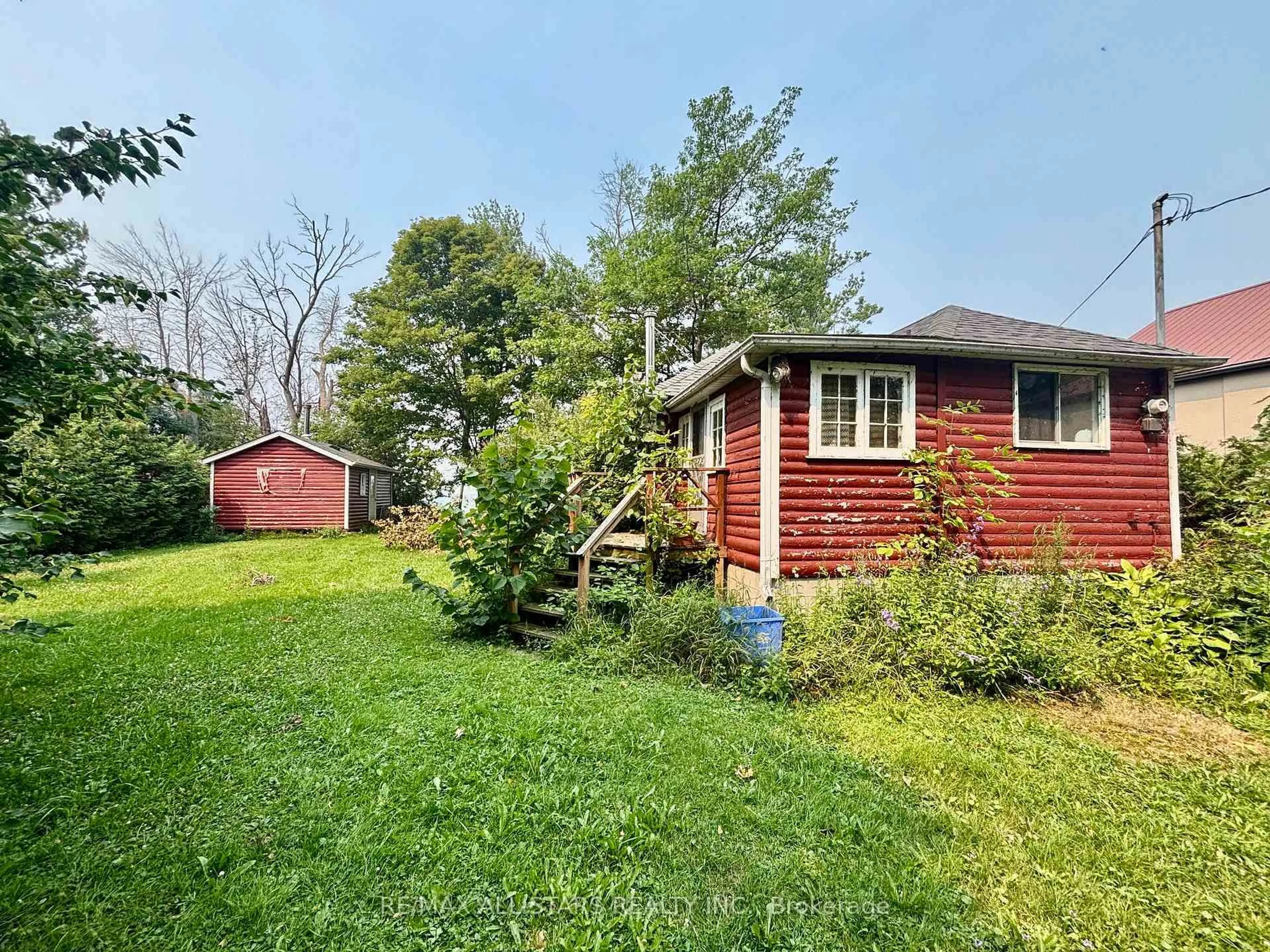 A pic from outside/outdoor area/front of a property/back of a property/a pic from drone, water/lake/river/ocean view for 2356 Lakeshore Dr, Ramara Ontario L0K 1B0