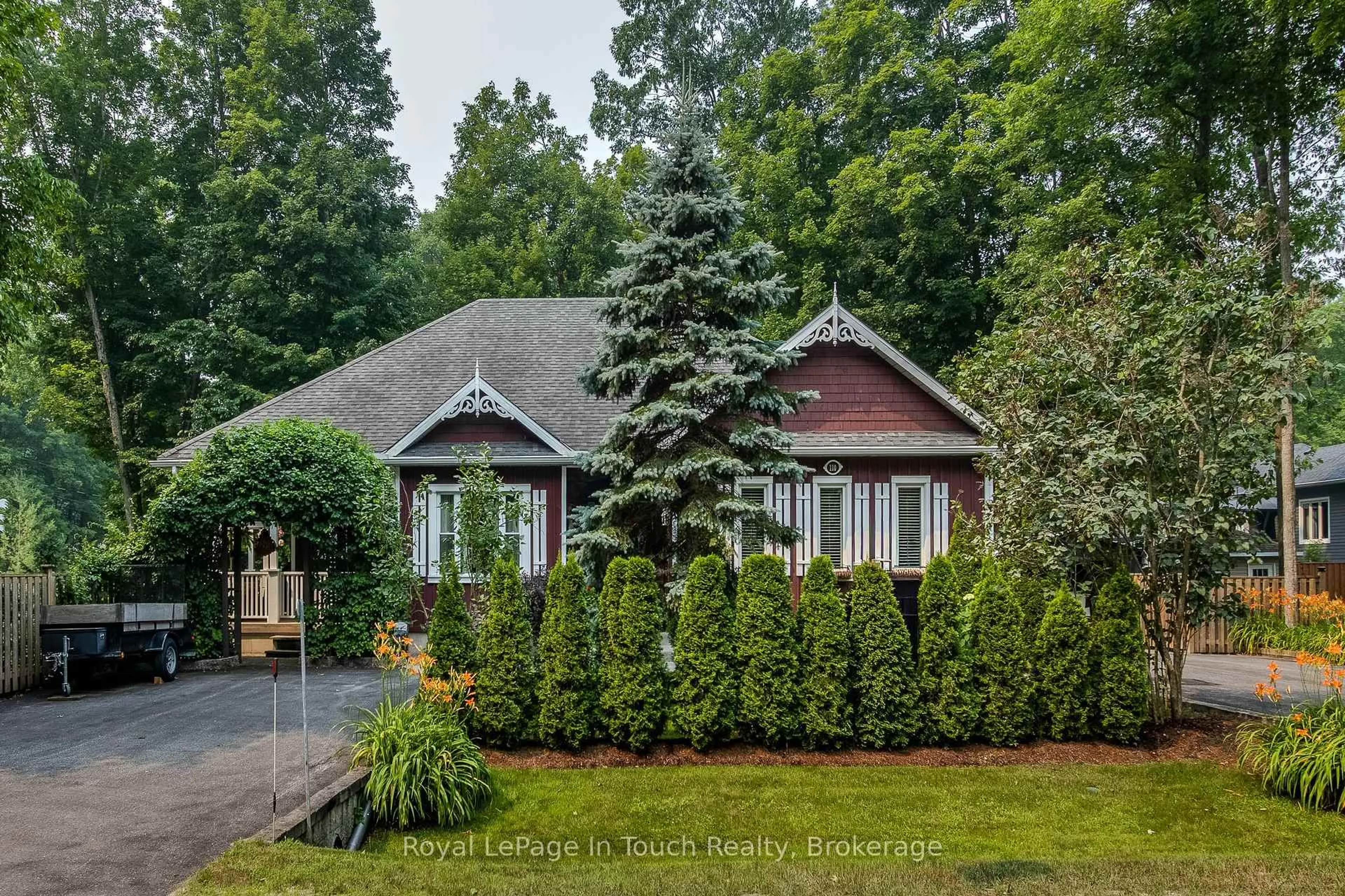 Home with brick exterior material, street for 110 Rue Jules Leger Rd, Tiny Ontario L9M 0J2