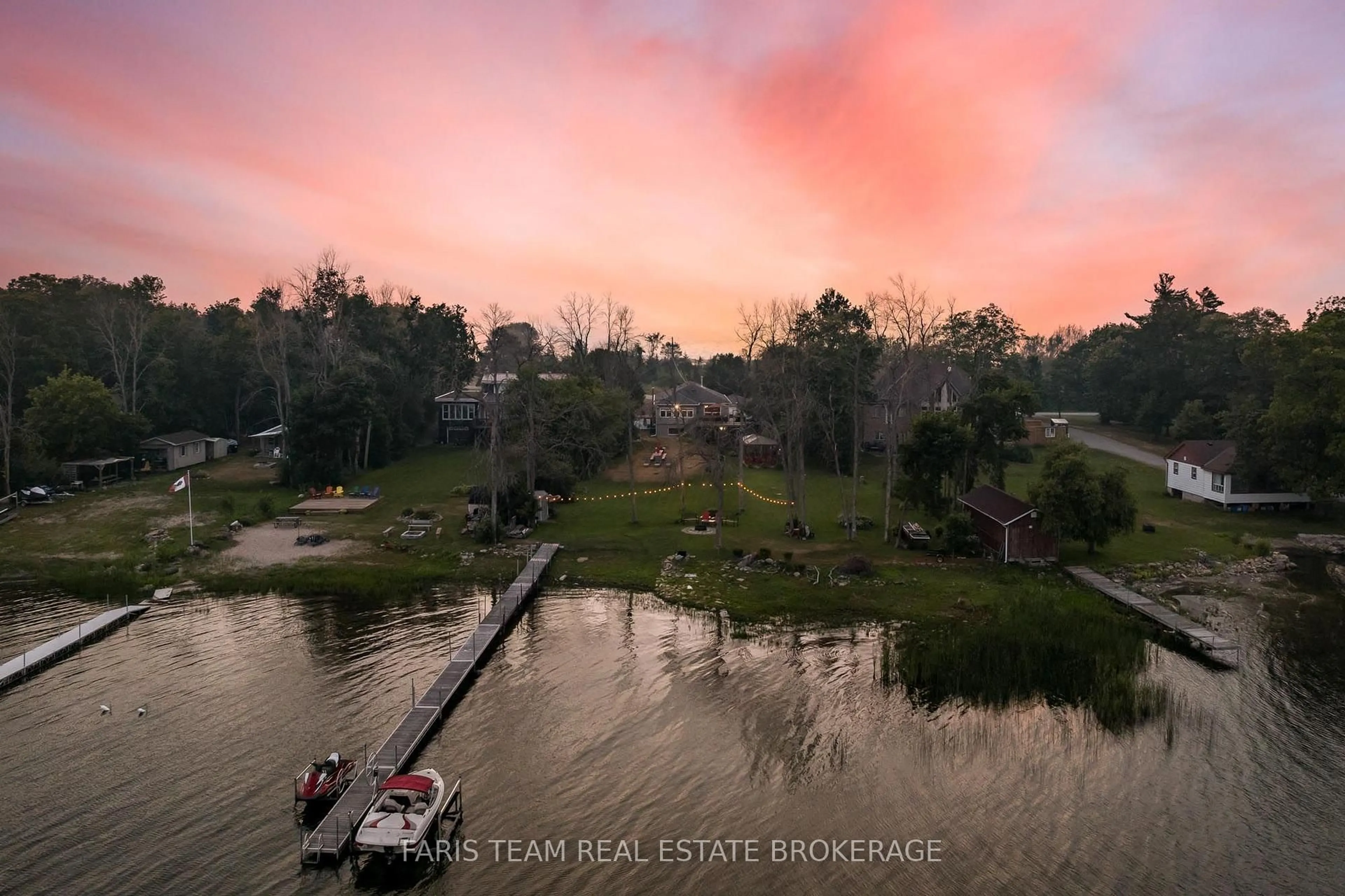 A pic from outside/outdoor area/front of a property/back of a property/a pic from drone, water/lake/river/ocean view for 93 Silver Birch Cres, Tay Ontario L0K 1R0