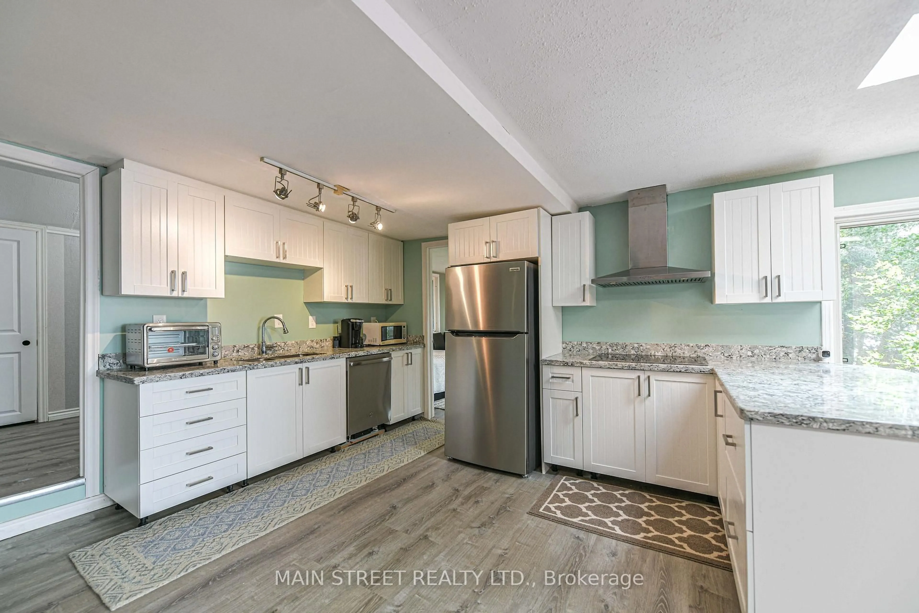 Open concept kitchen, ceramic/tile floor for 1310 Black Beach Lane, Ramara Ontario L0K 1B0
