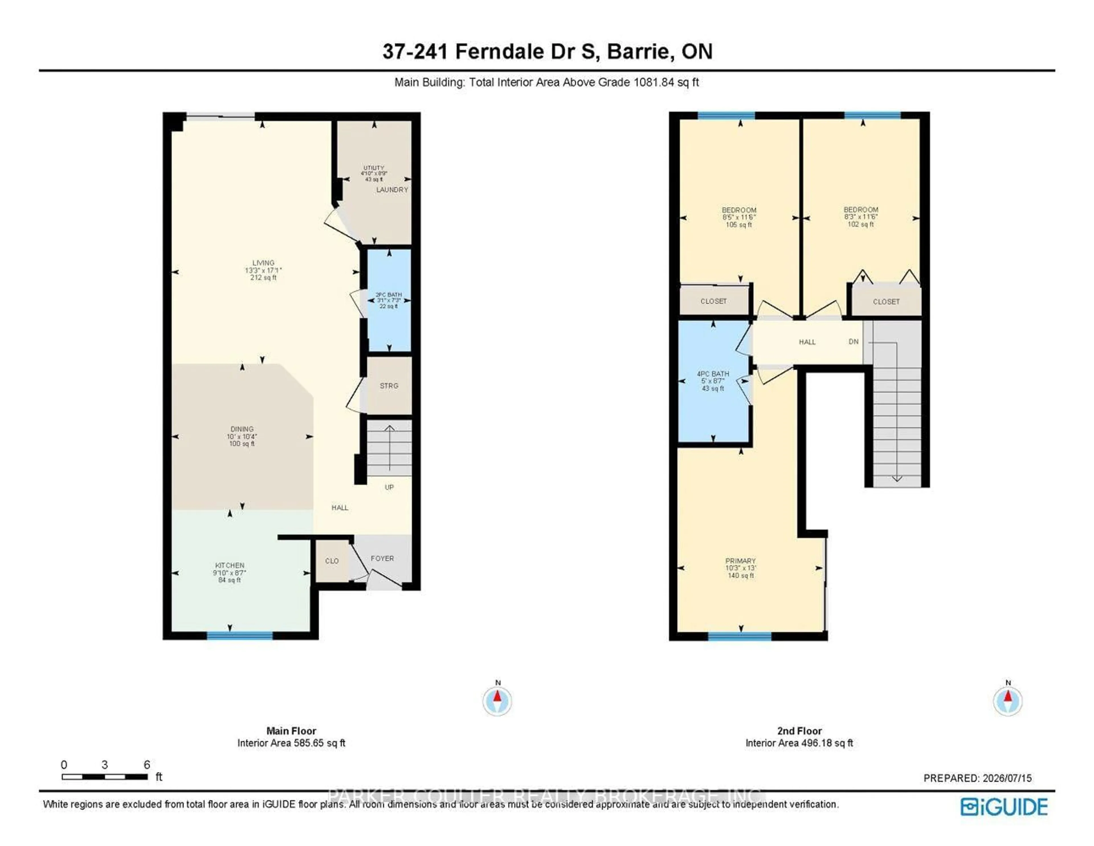 Floor plan for 241 Ferndale Dr #37, Barrie Ontario L4N 0T6