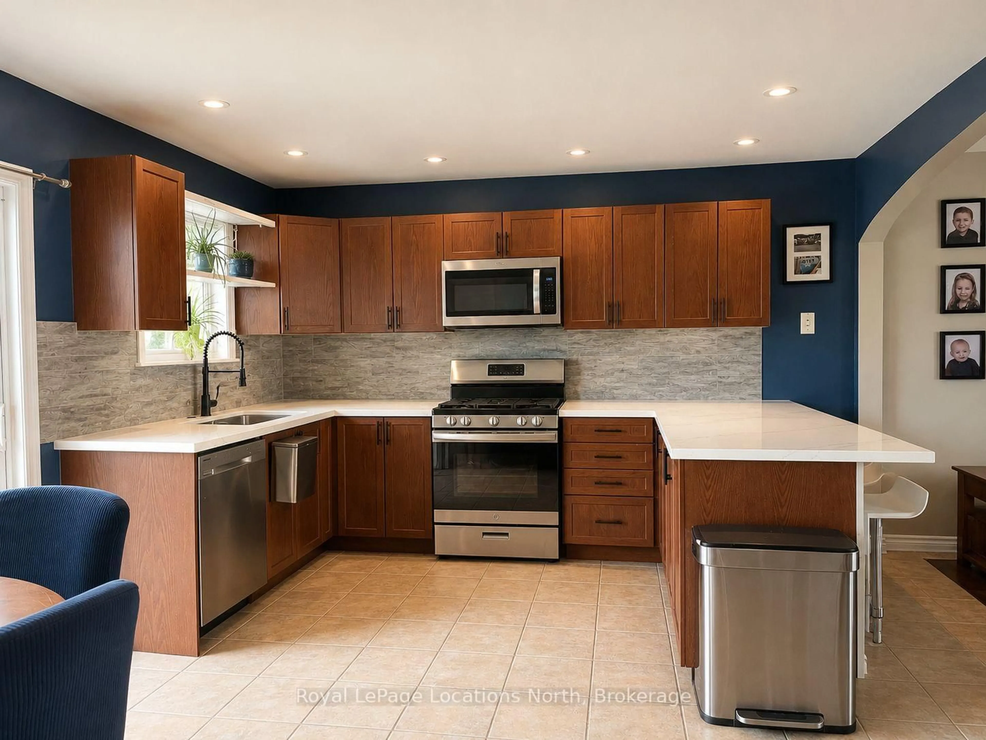 Contemporary kitchen, ceramic/tile floor for 239 Atkinson St, Clearview Ontario L0M 1S0