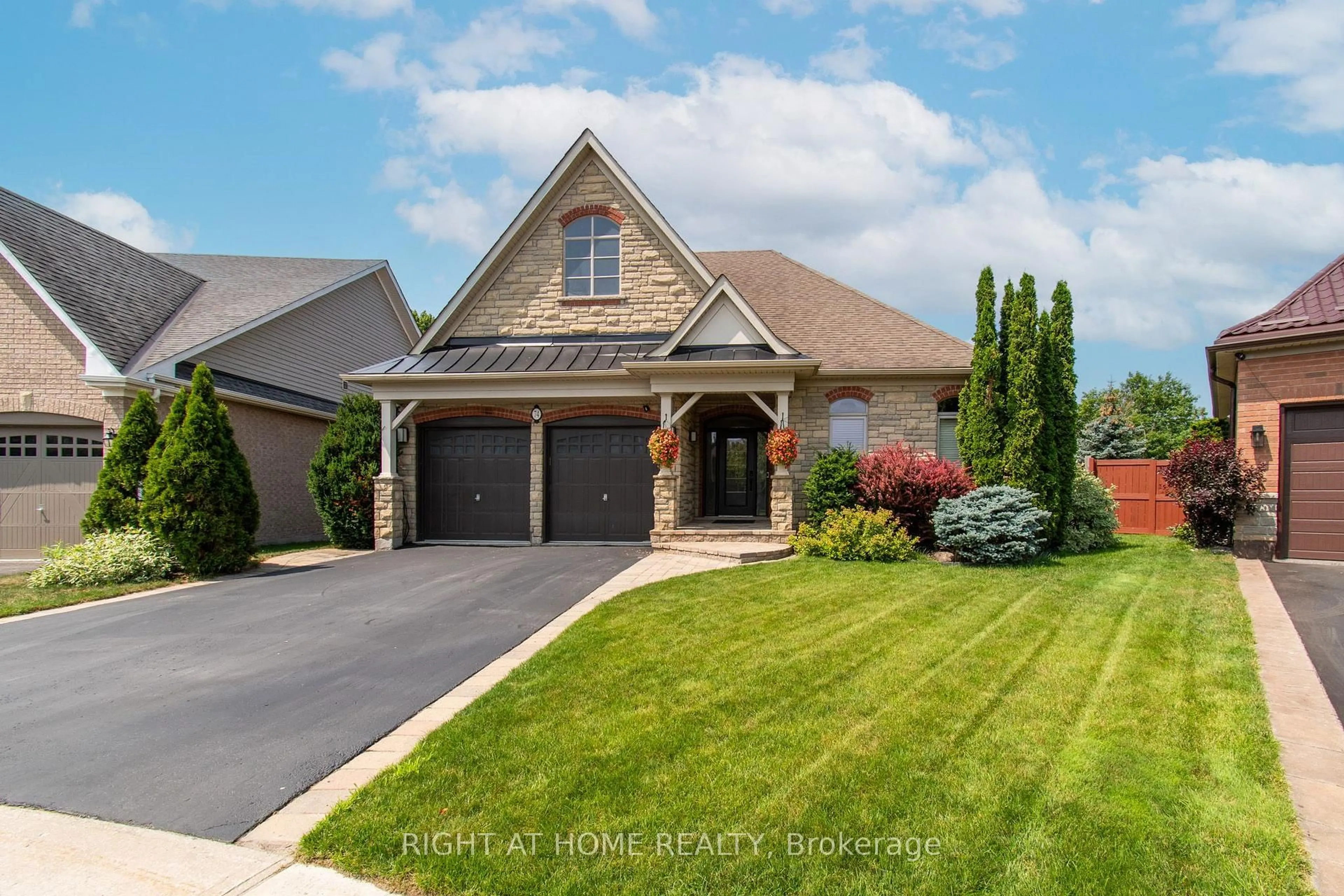 Home with brick exterior material, street for 74 Royal Park Blvd, Barrie Ontario L4N 6M7