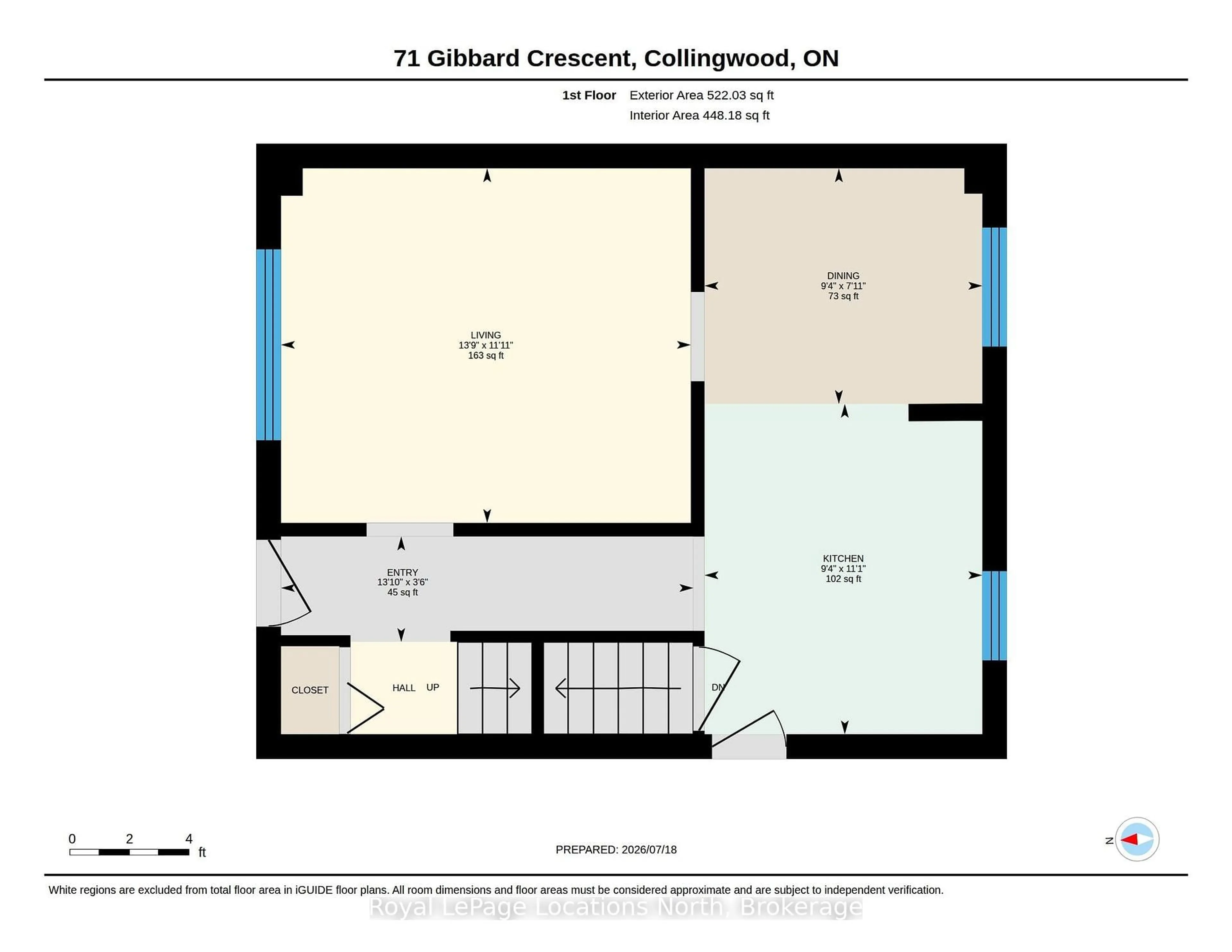 Floor plan for 71 Gibbard Cres, Collingwood Ontario L9Y 2B9