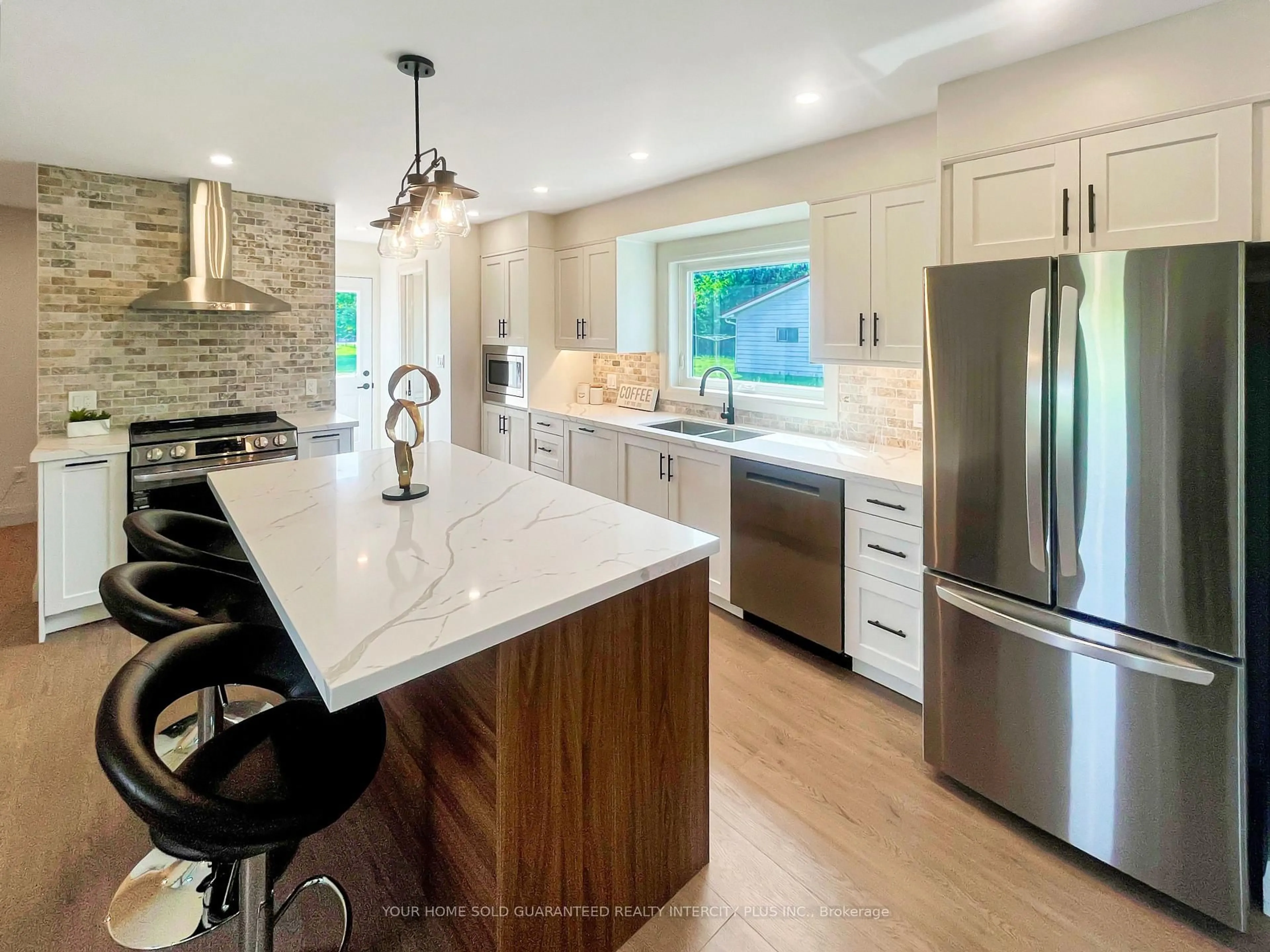 Open concept kitchen, ceramic/tile floor for 2385 Highway 12, Ramara Ontario L0K 1B0