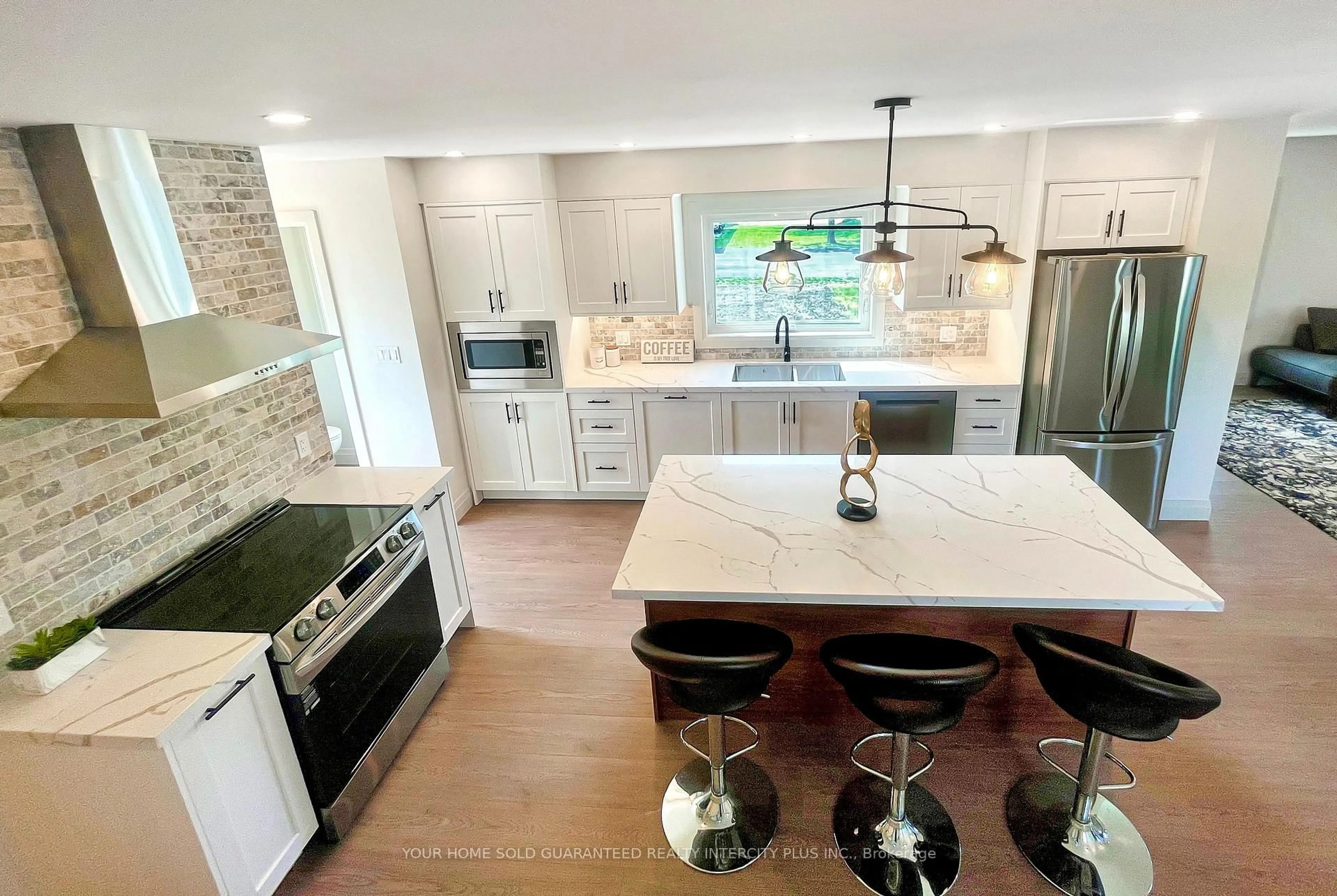 Open concept kitchen, ceramic/tile floor for 2385 Highway 12, Ramara Ontario L0K 1B0