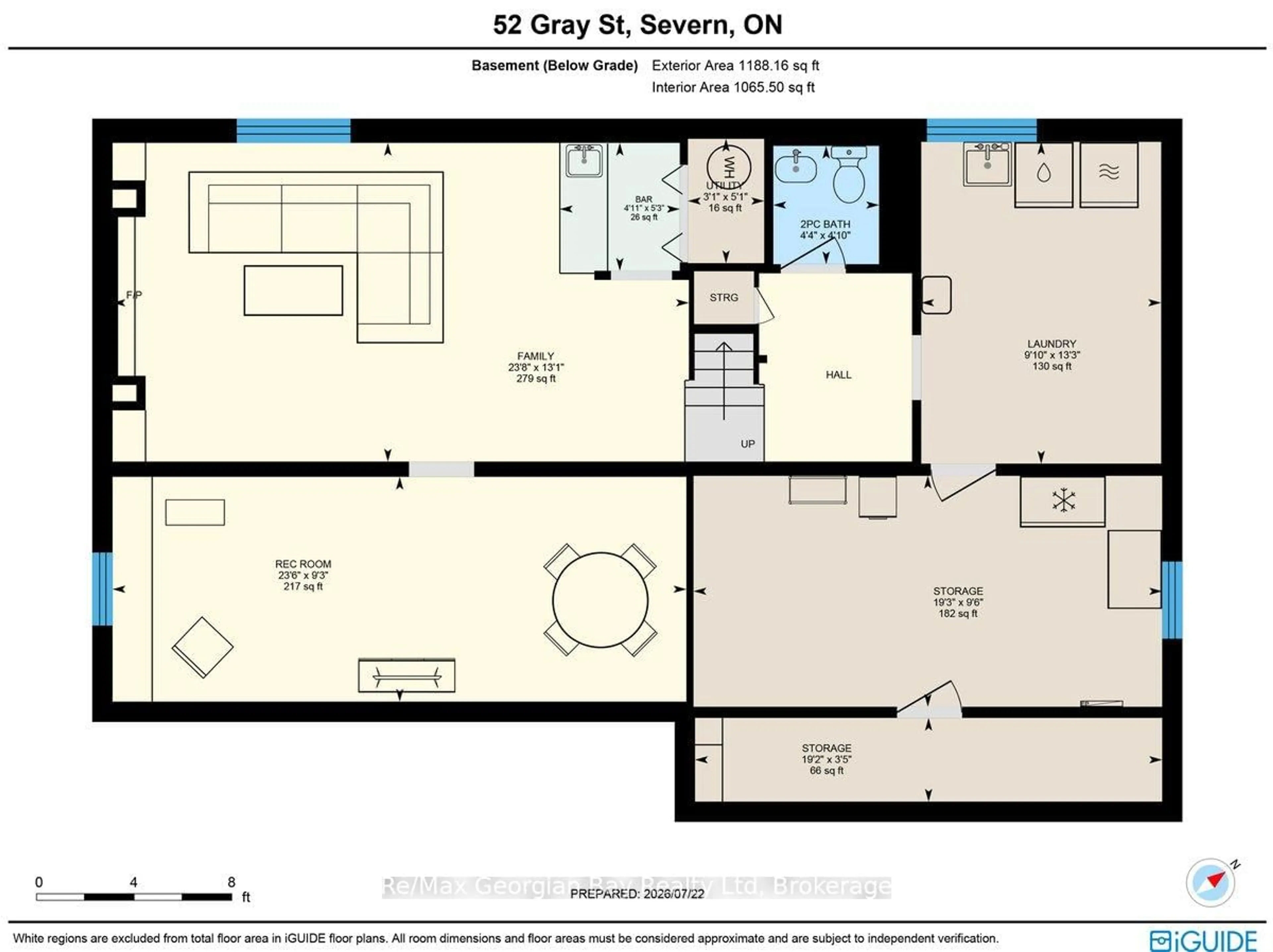 Floor plan for 52 Gray St, Severn Ontario L0K 1E0