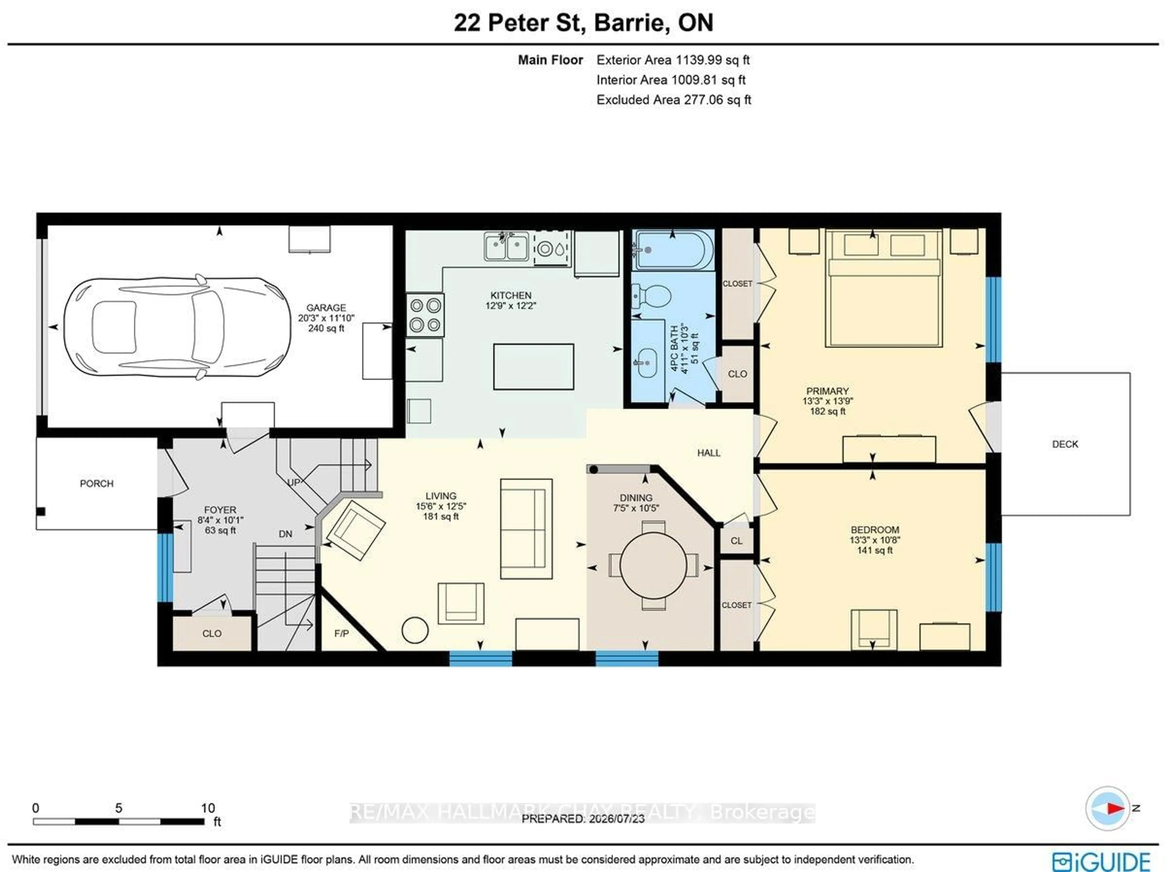 Floor plan for 22 Peter St, Barrie Ontario L4N 5R2