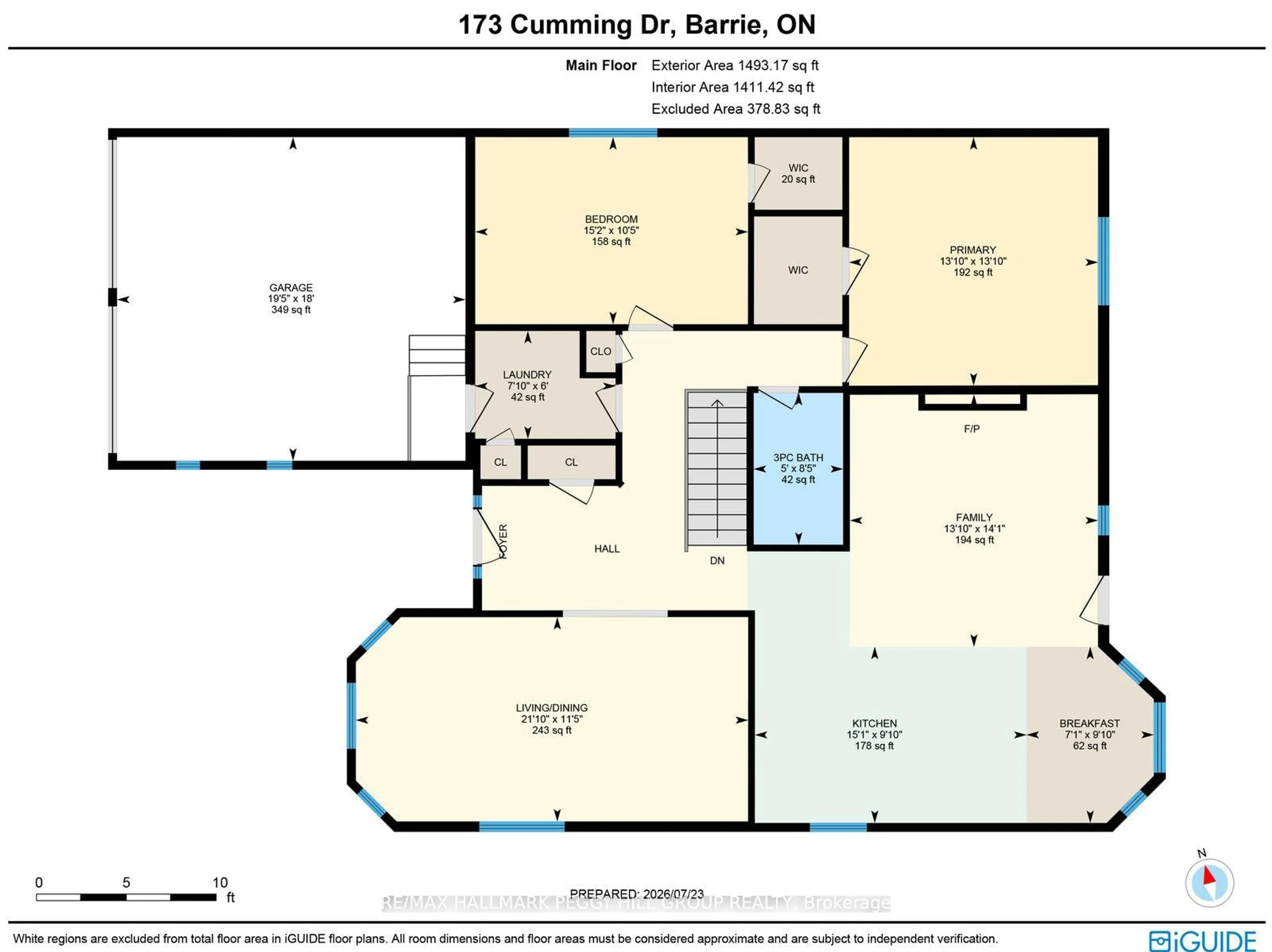 Floor plan for 173 Cumming Dr, Barrie Ontario L4N 0C8