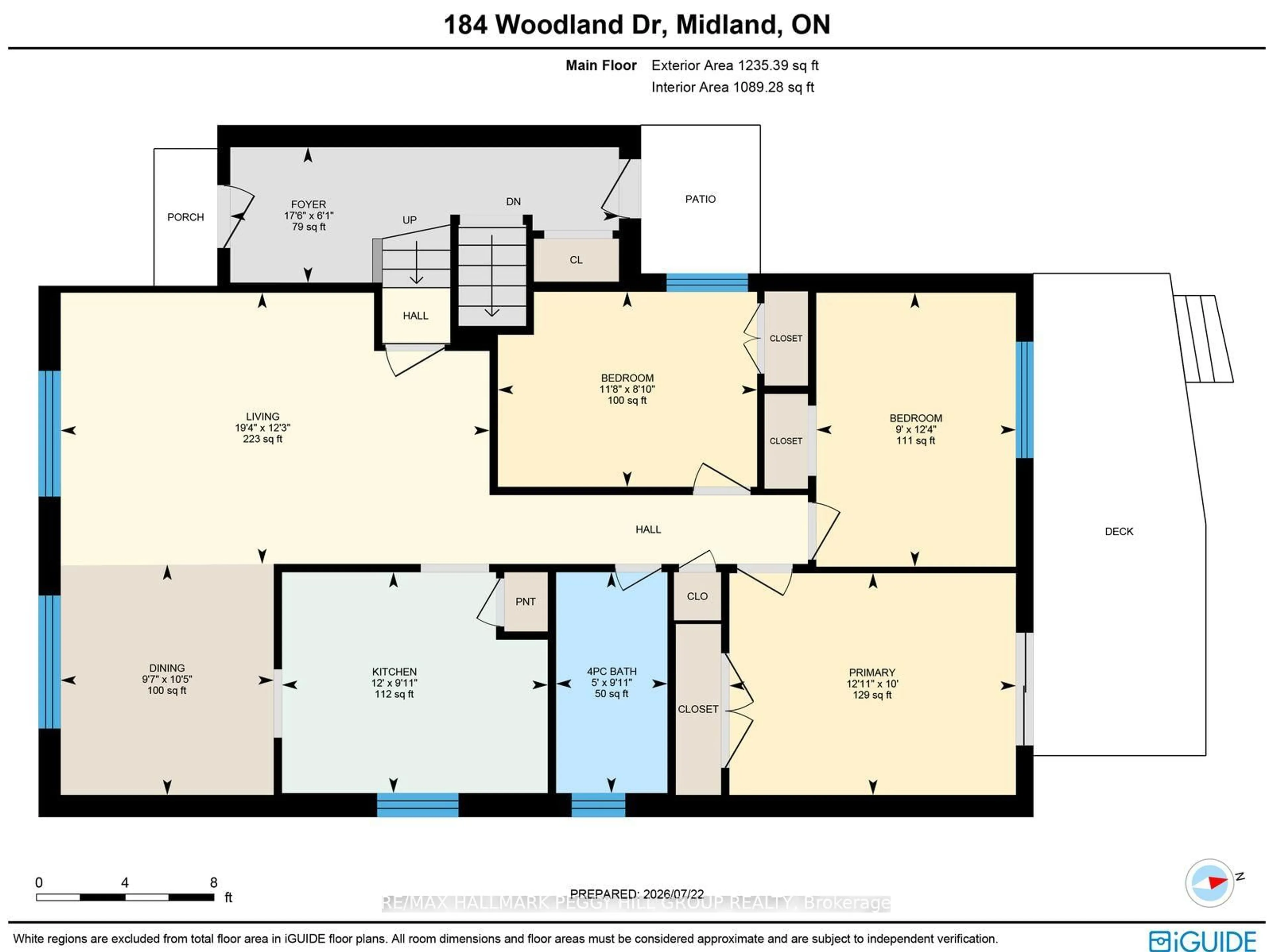 Floor plan for 184 Woodland Dr, Midland Ontario L4R 4E3