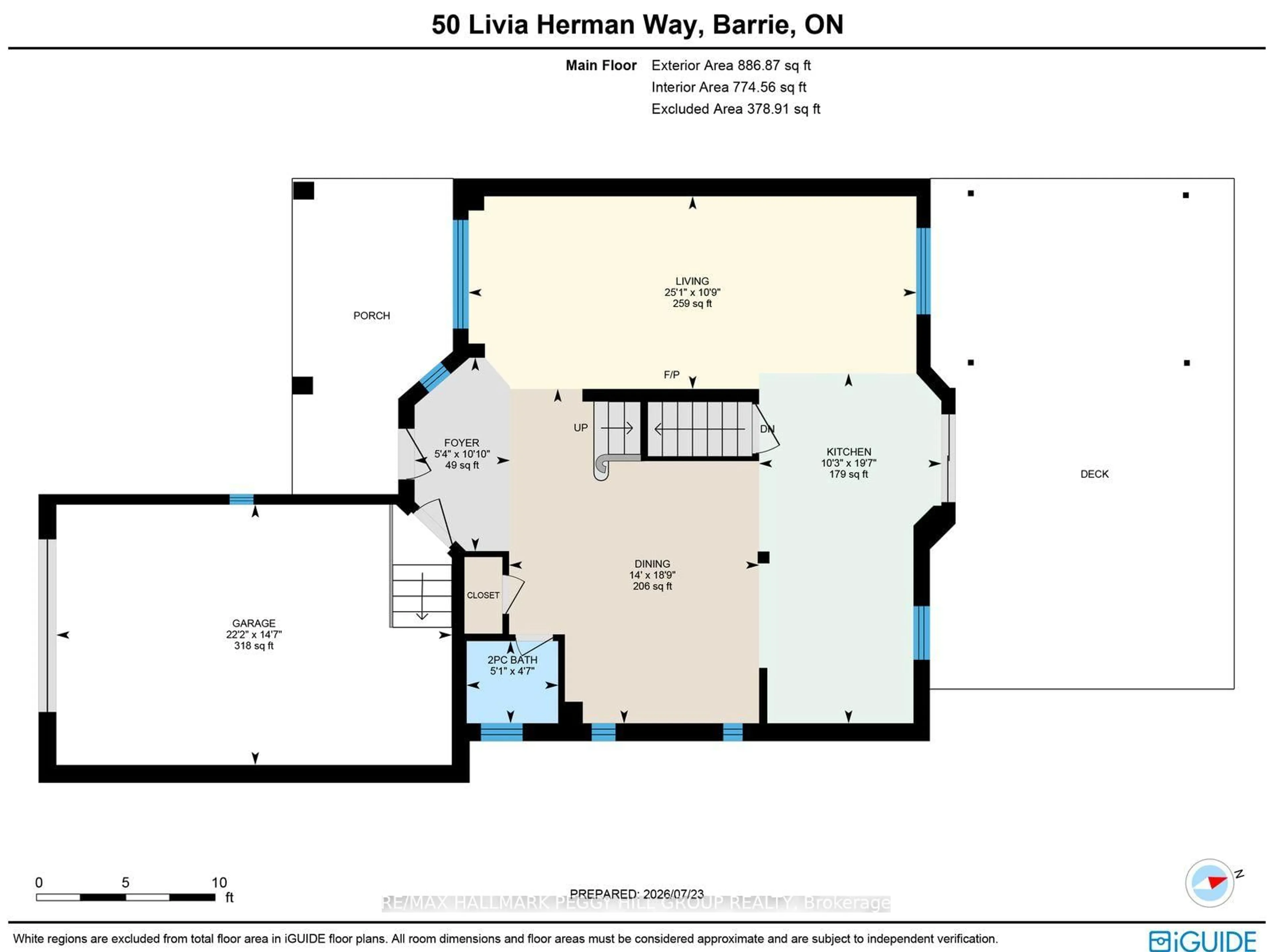 Floor plan for 50 Livia Herman Way, Barrie Ontario L4M 6X1