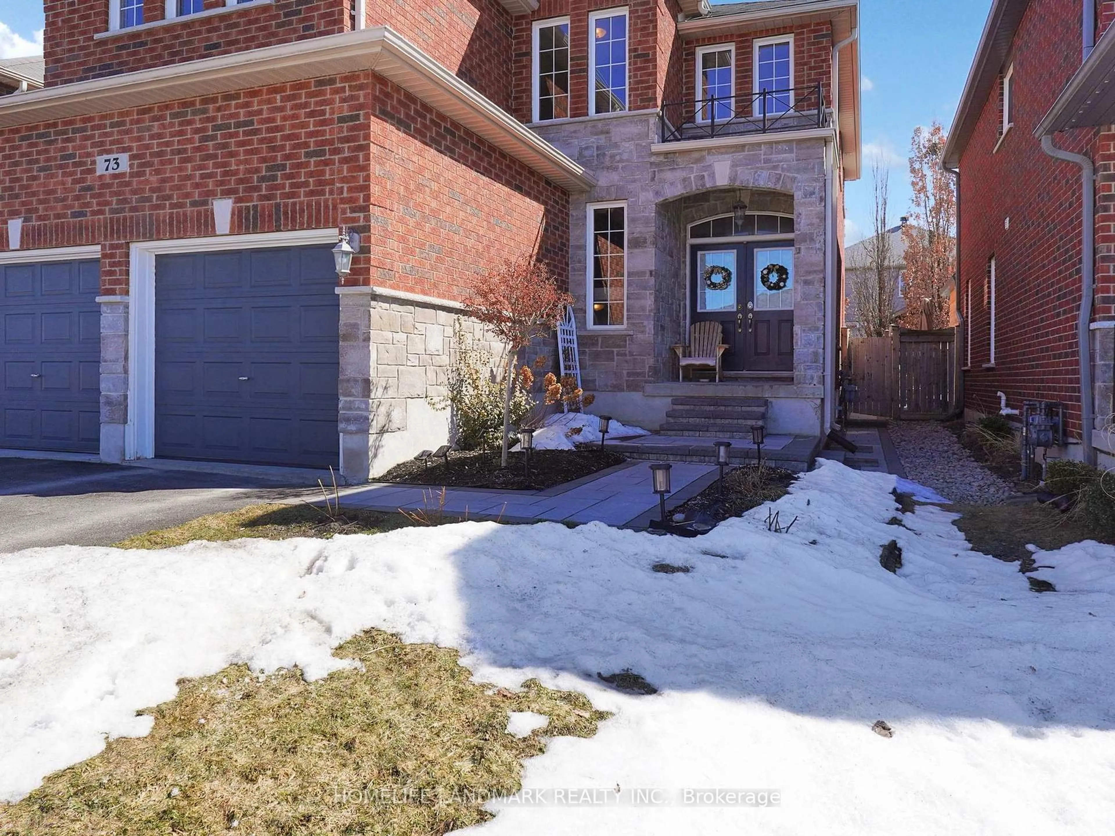 Home with brick exterior material, street for 73 GRAIHAWK Dr, Barrie Ontario L4N 6G7