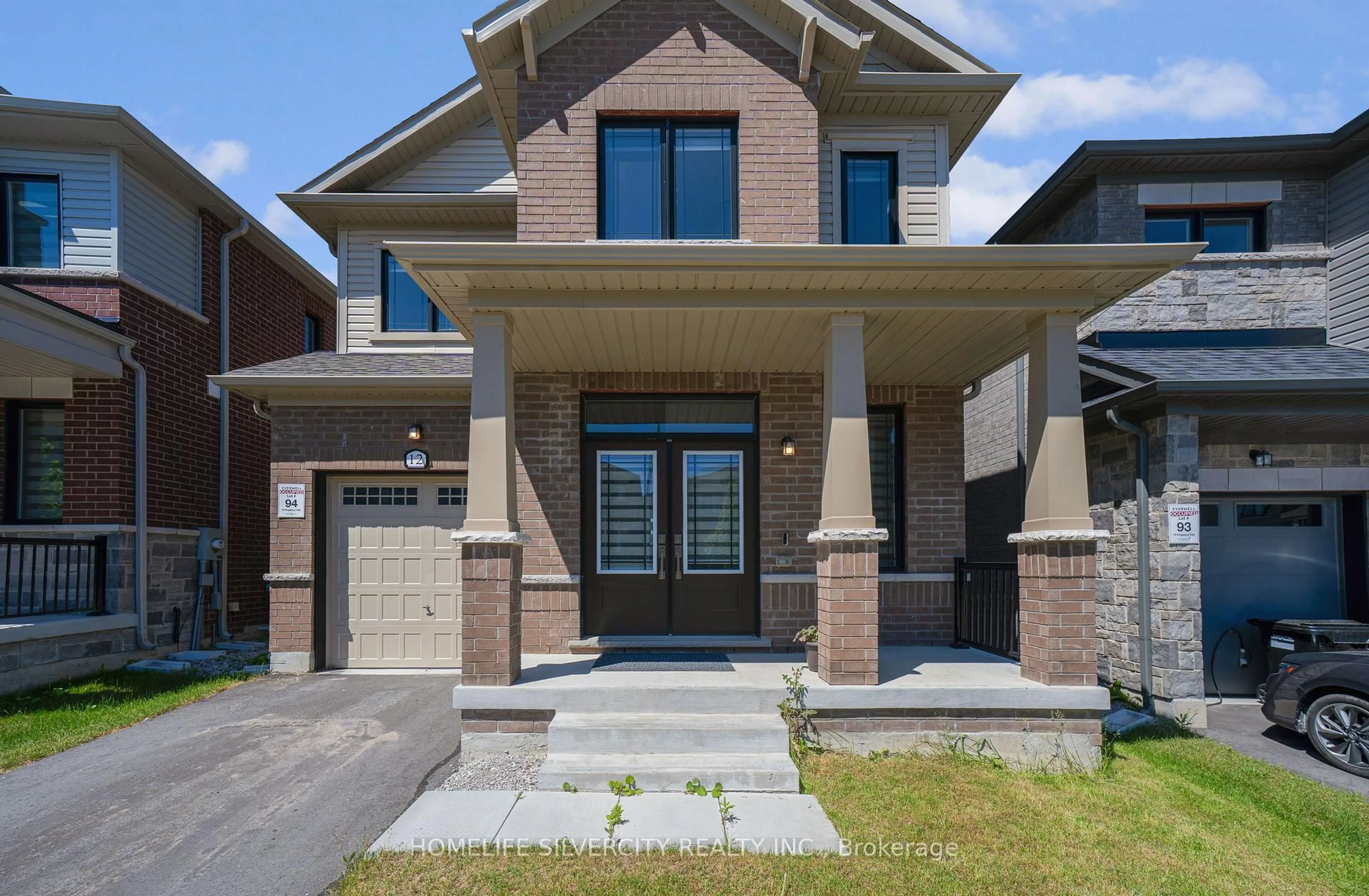 Home with brick exterior material, street for 12 Kingsbury Tr, Barrie Ontario L9J 0W9