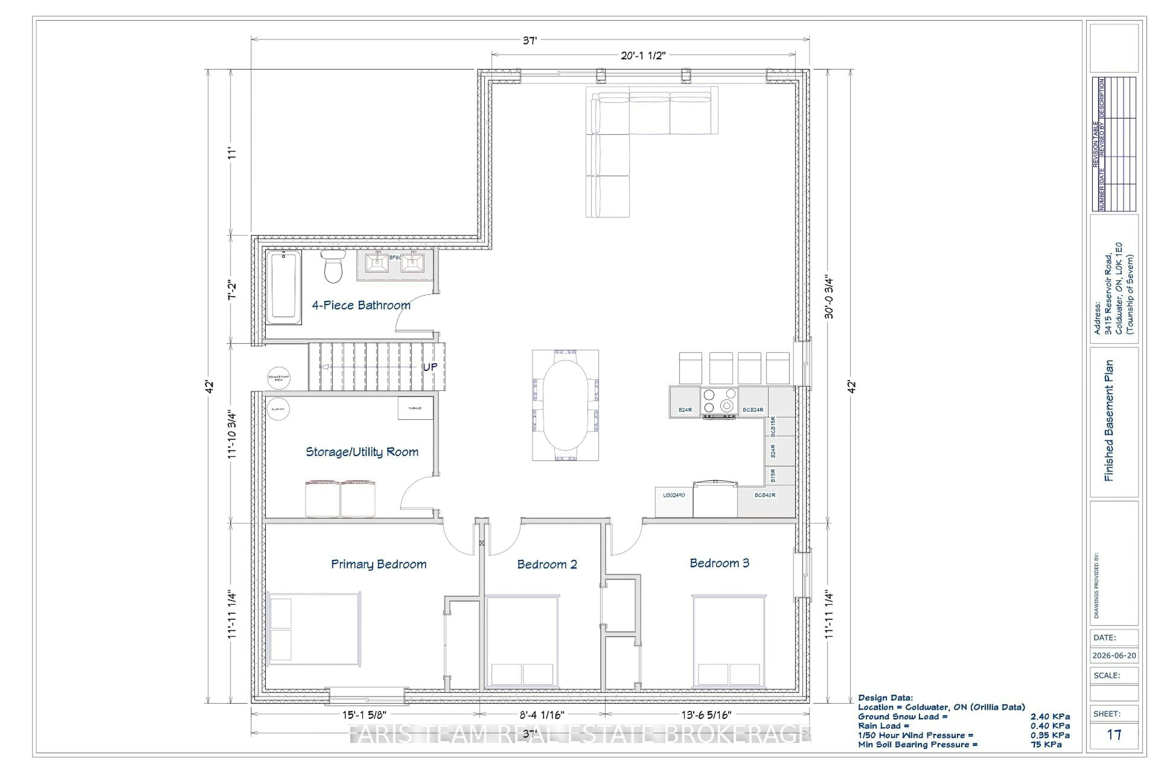 Floor plan for 3415 Reservoir Rd, Severn Ontario L0K 1E0