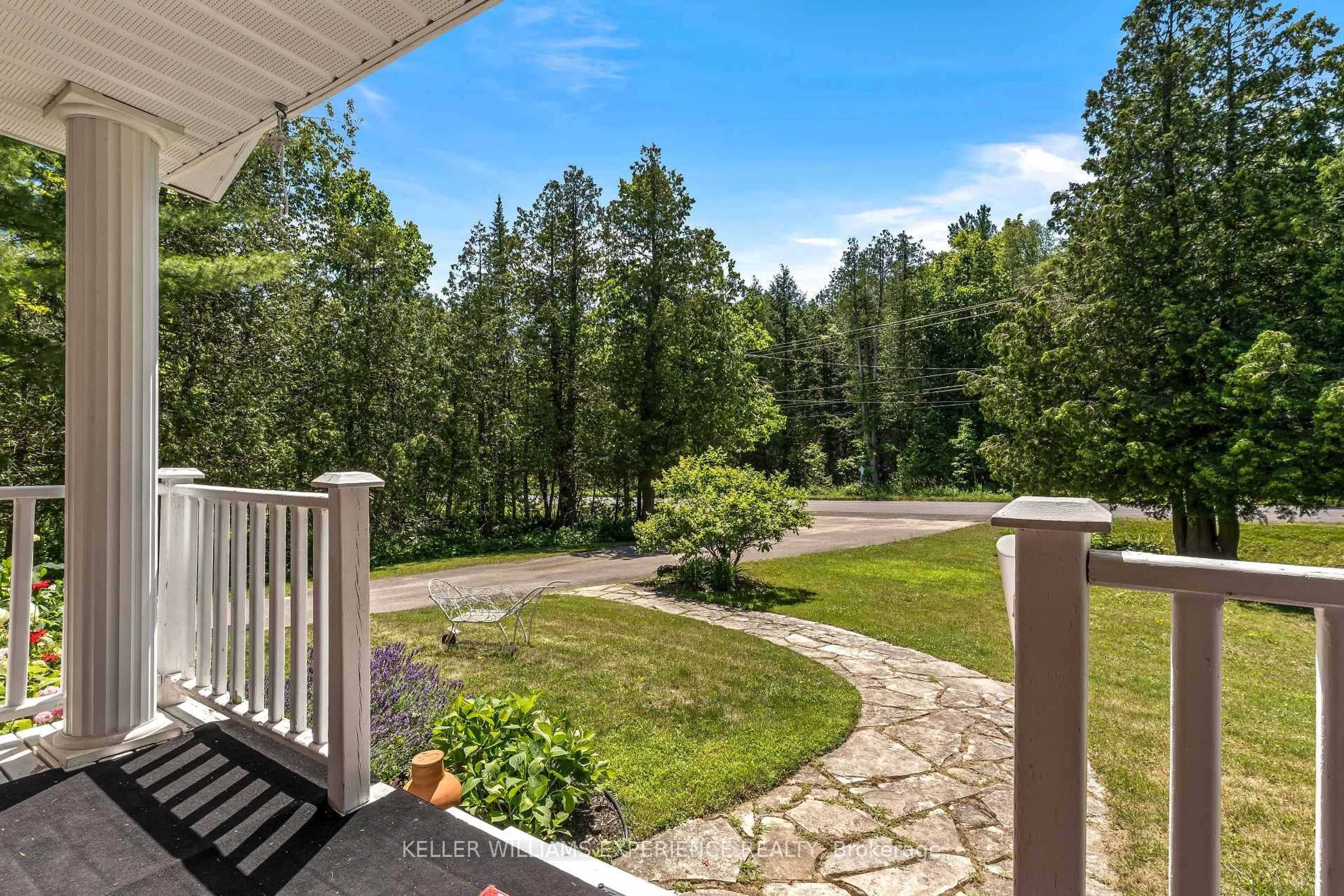 Patio, forest/trees view for 3387 Brennan Line, Severn Ontario L3V 6H3