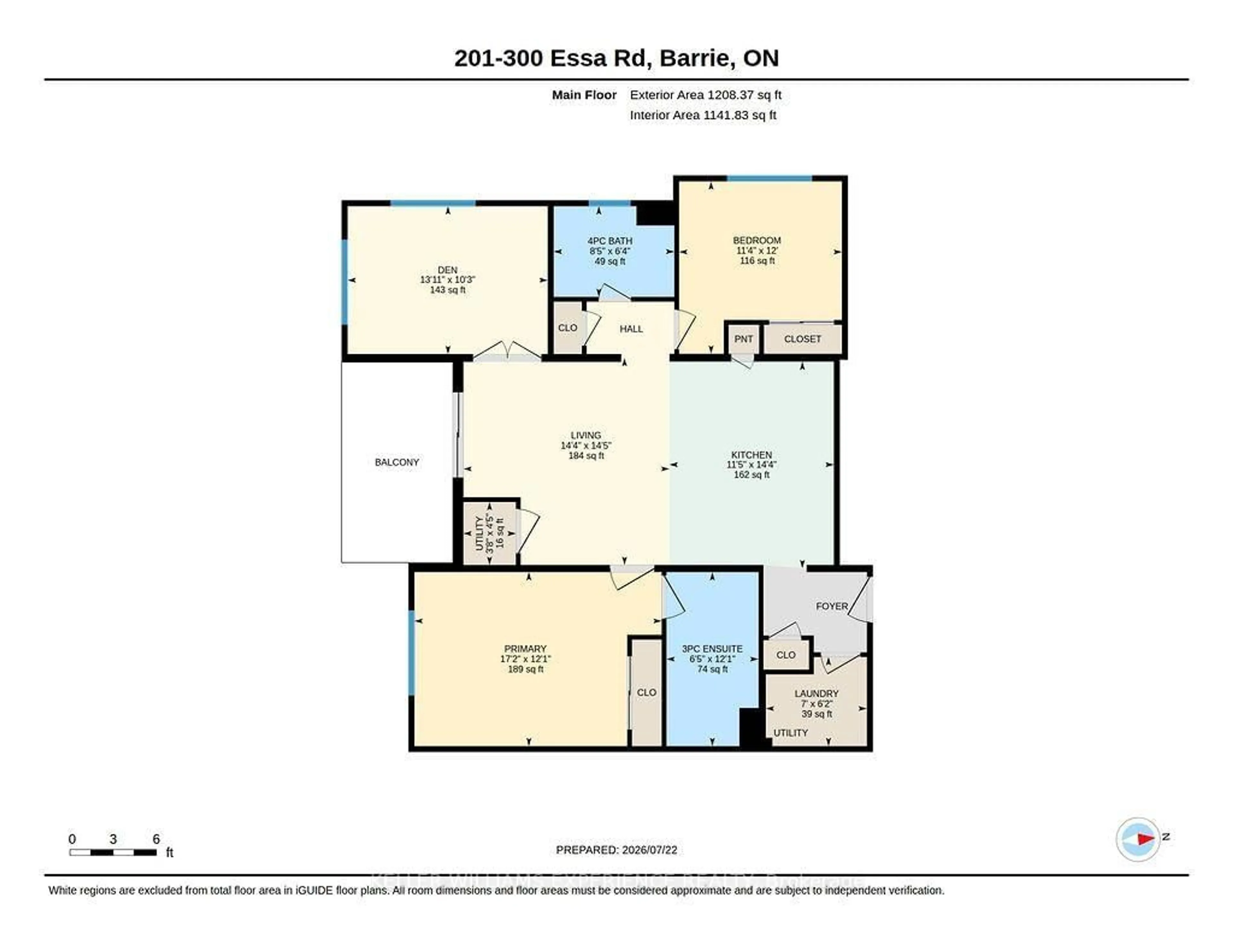 Floor plan for 300 Essa Rd #201, Barrie Ontario L9J 0B9