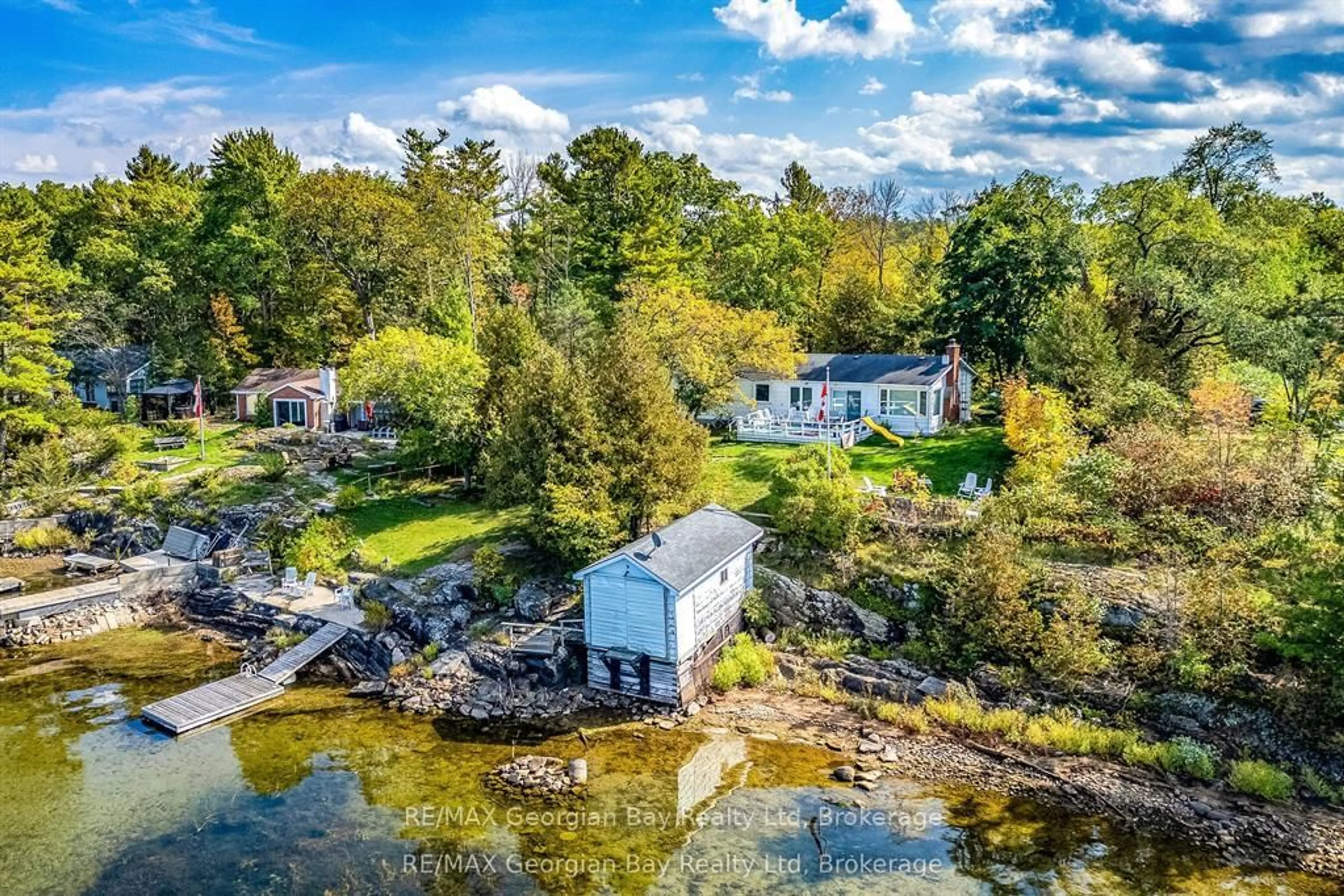 A pic from outside/outdoor area/front of a property/back of a property/a pic from drone, water/lake/river/ocean view for 134 Forest Harbour Pkwy, Tay Ontario L0K 2C0