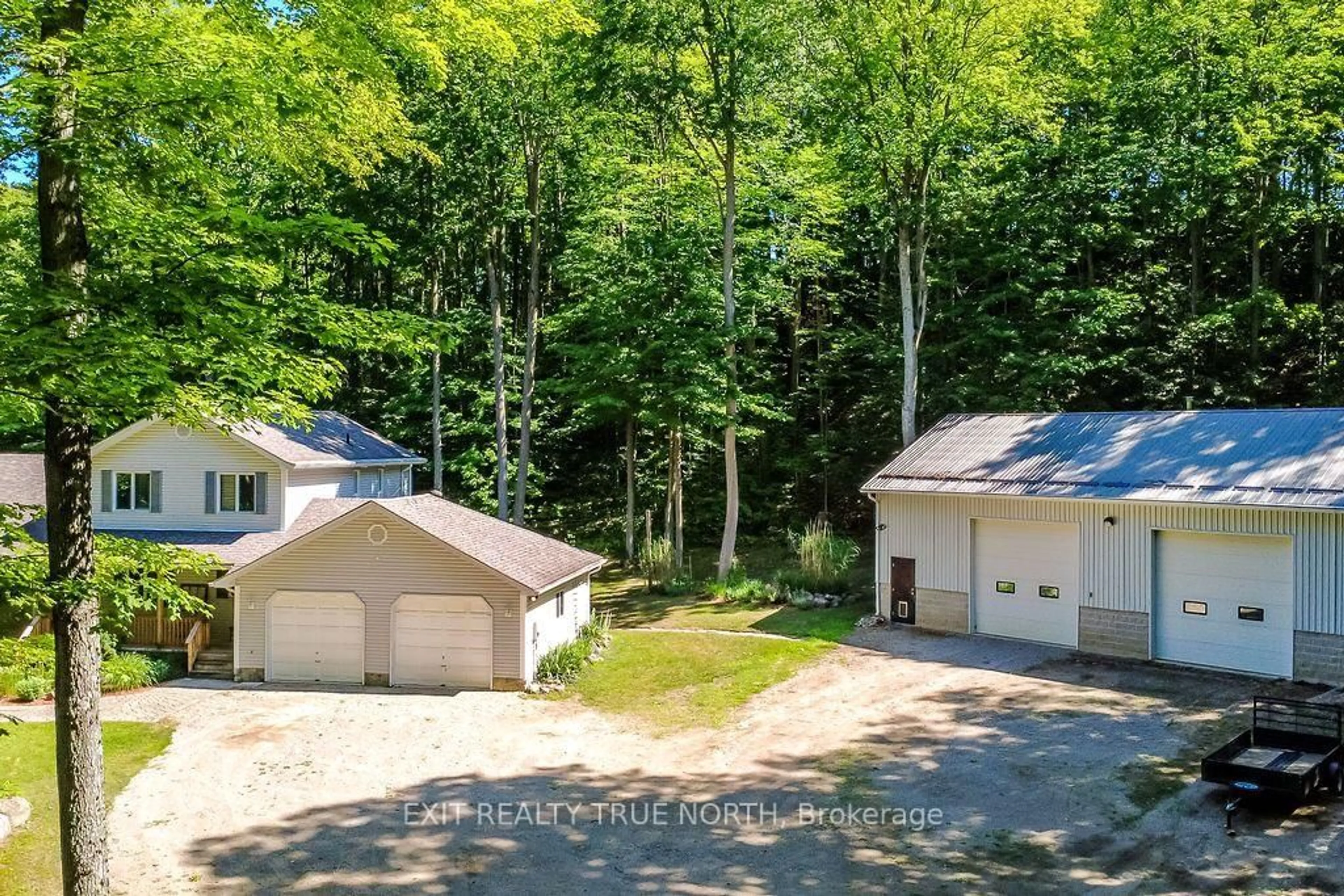 A pic from outside/outdoor area/front of a property/back of a property/a pic from drone, unknown for 3889 Baseline Rd, Springwater Ontario L0L 1P0