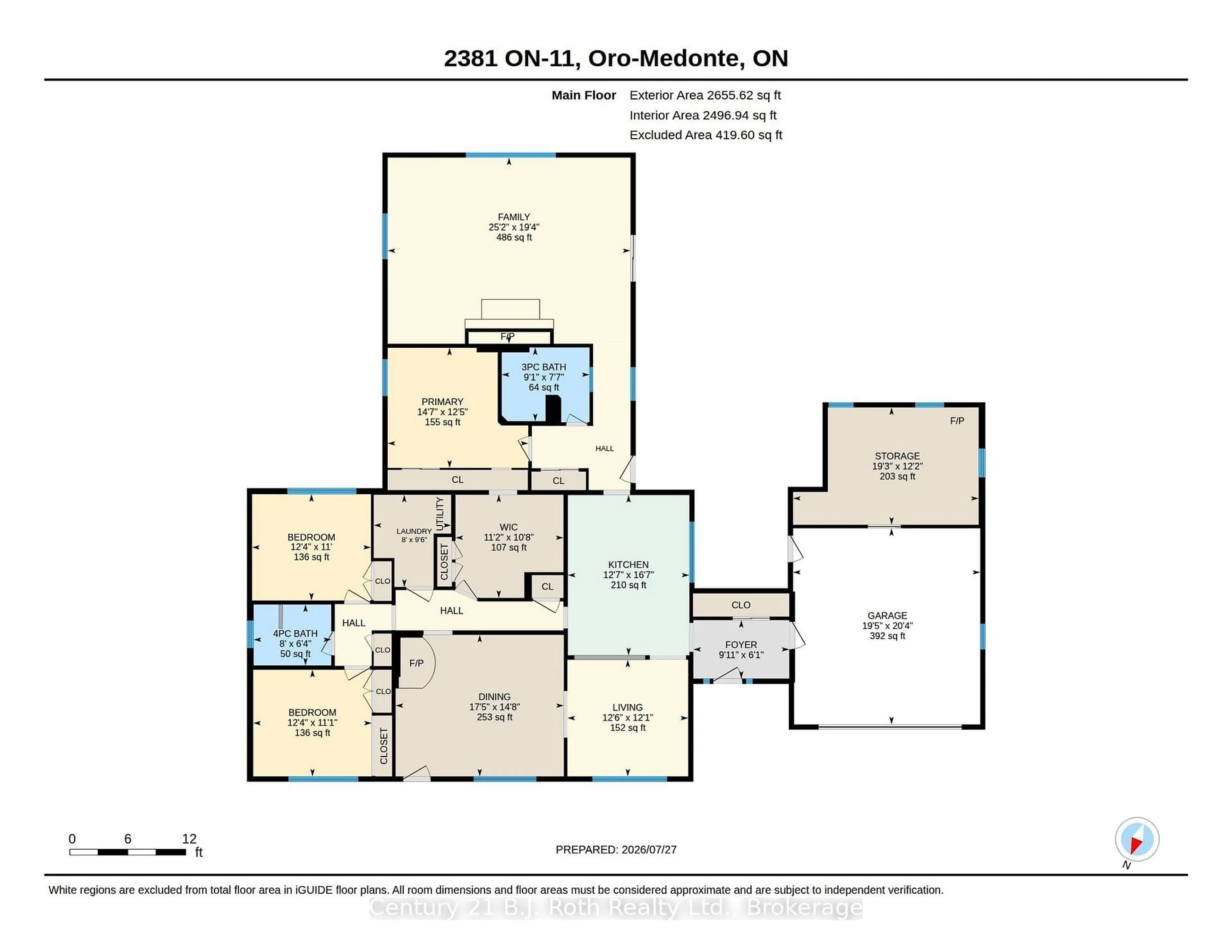 Floor plan for 2381 11 Highway, Oro-Medonte Ontario L0L 2E0