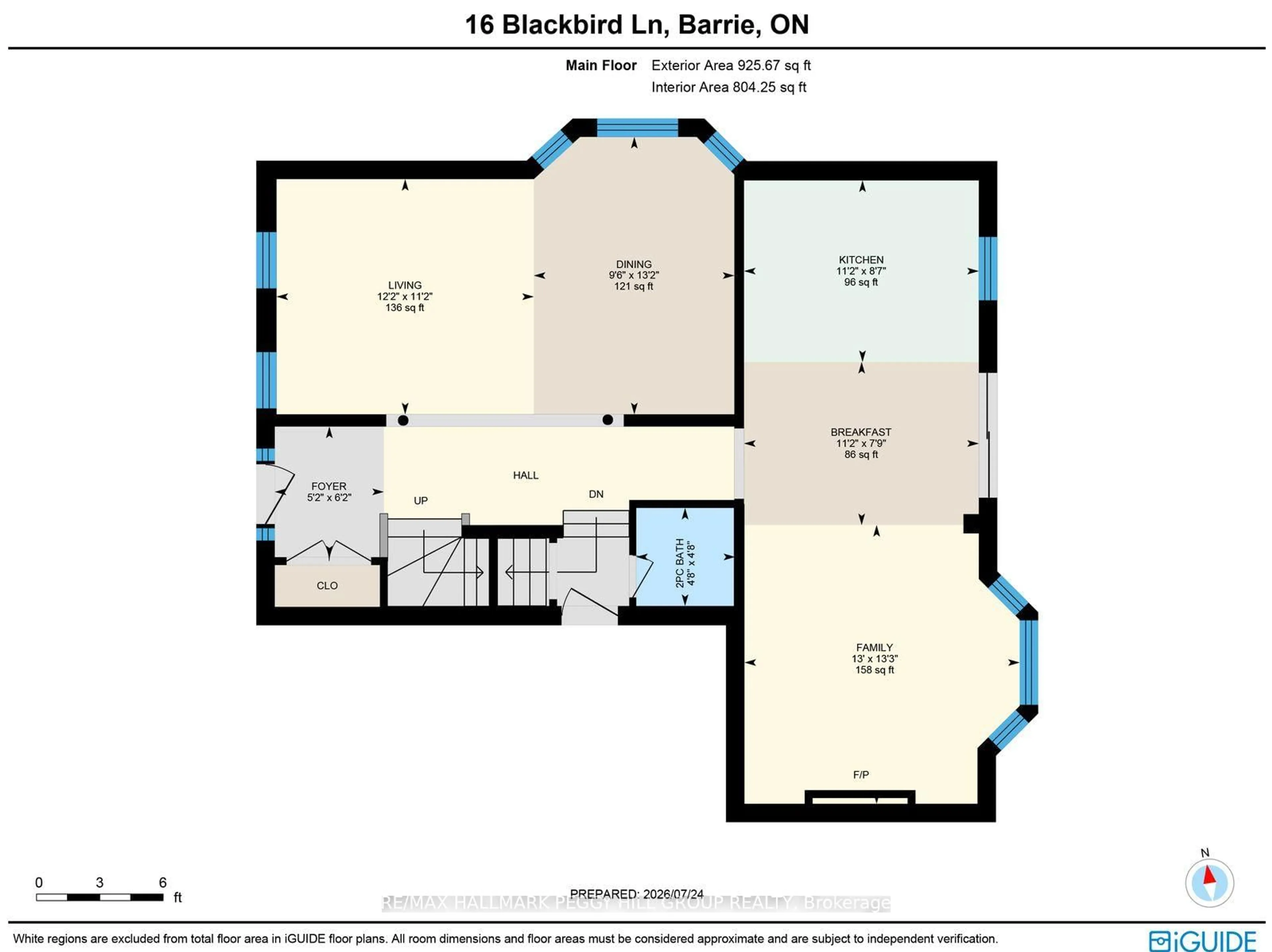 Floor plan for 16 Blackbird Lane, Barrie Ontario L4N 0Z1