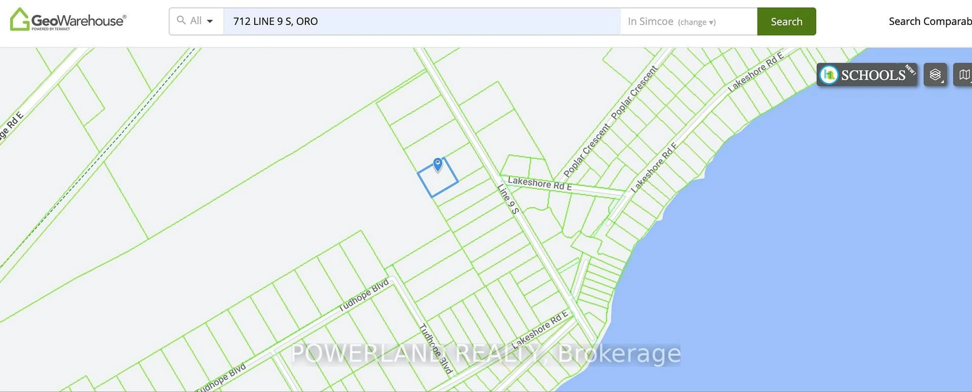 Picture of a map for 712 Line 9 St, Oro-Medonte Ontario L0L 1T0