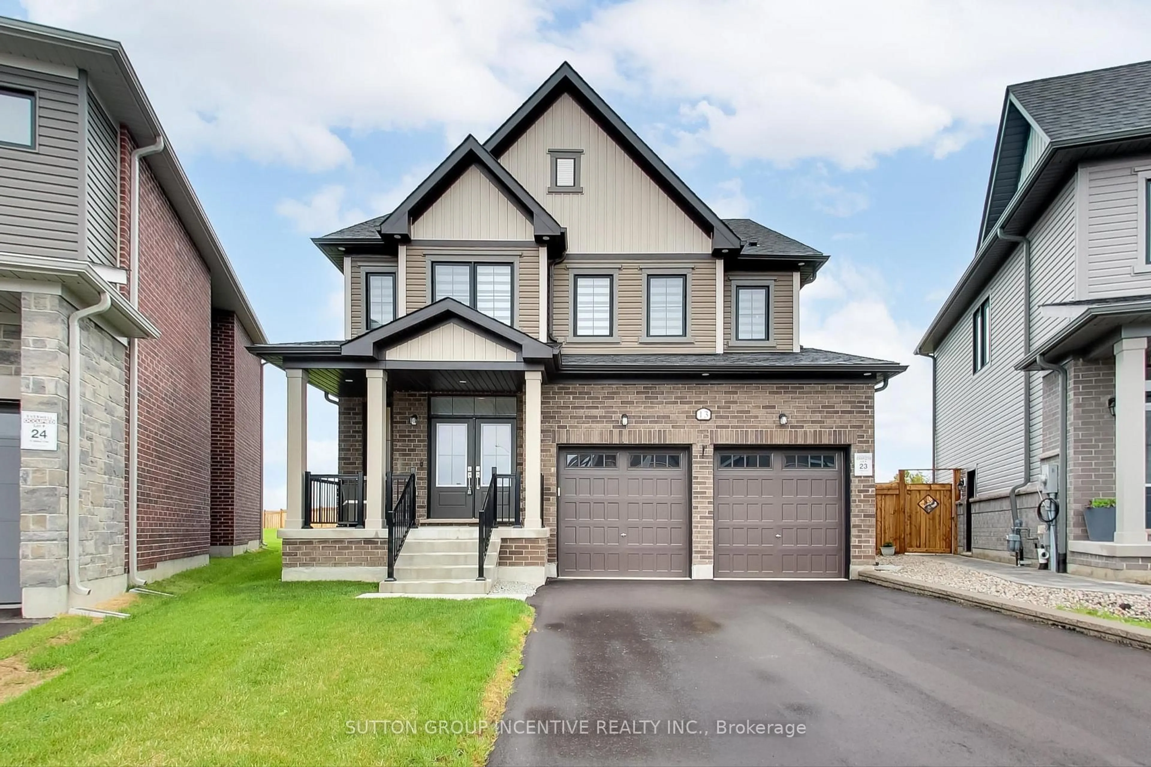 Home with brick exterior material, street for 13 Abbey Cres, Barrie Ontario L9J 0W9