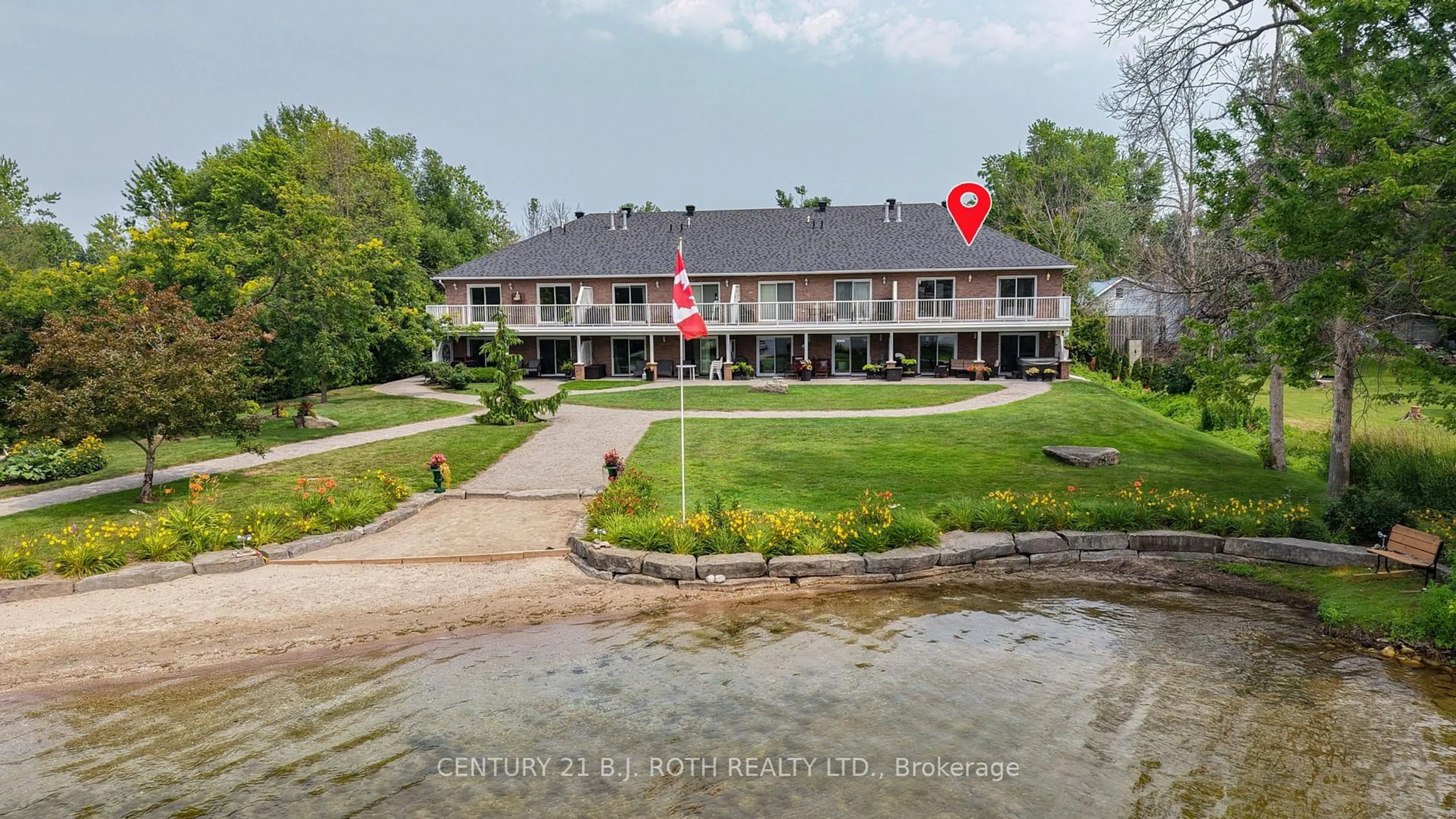 A pic from outside/outdoor area/front of a property/back of a property/a pic from drone, water/lake/river/ocean view for 43 Creighton St #201, Ramara Ontario L3V 1B1
