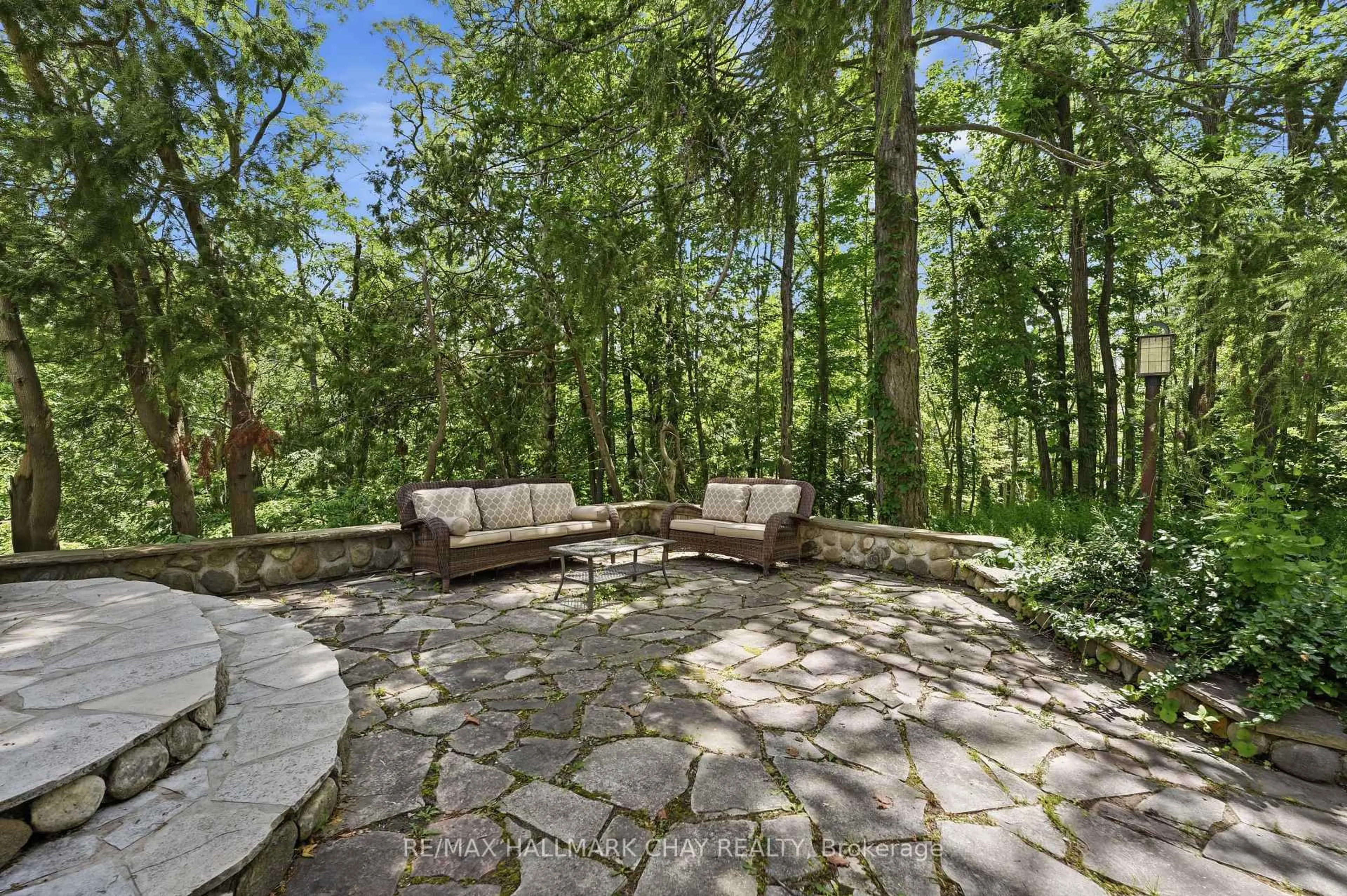 Patio, forest/trees view for 115 Doran Rd, Springwater Ontario L9X 1L5