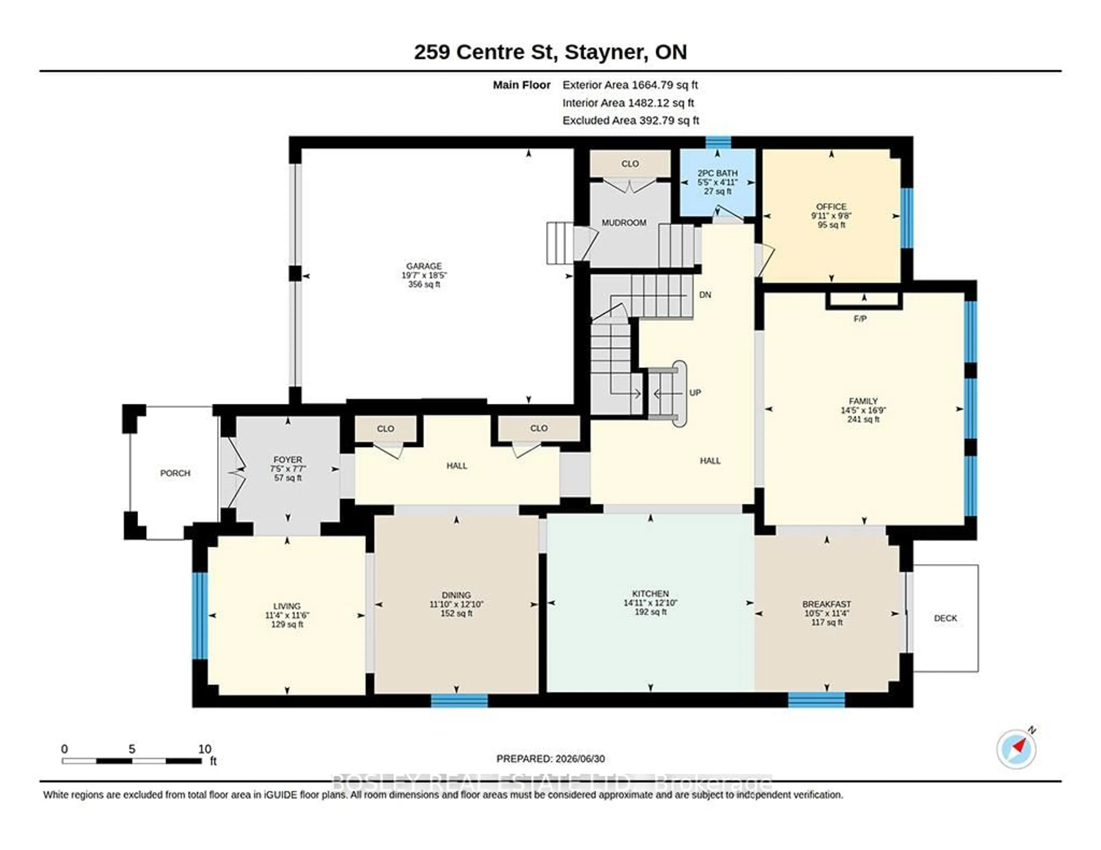 Floor plan for 259 Centre St, Clearview Ontario L0M 1S0