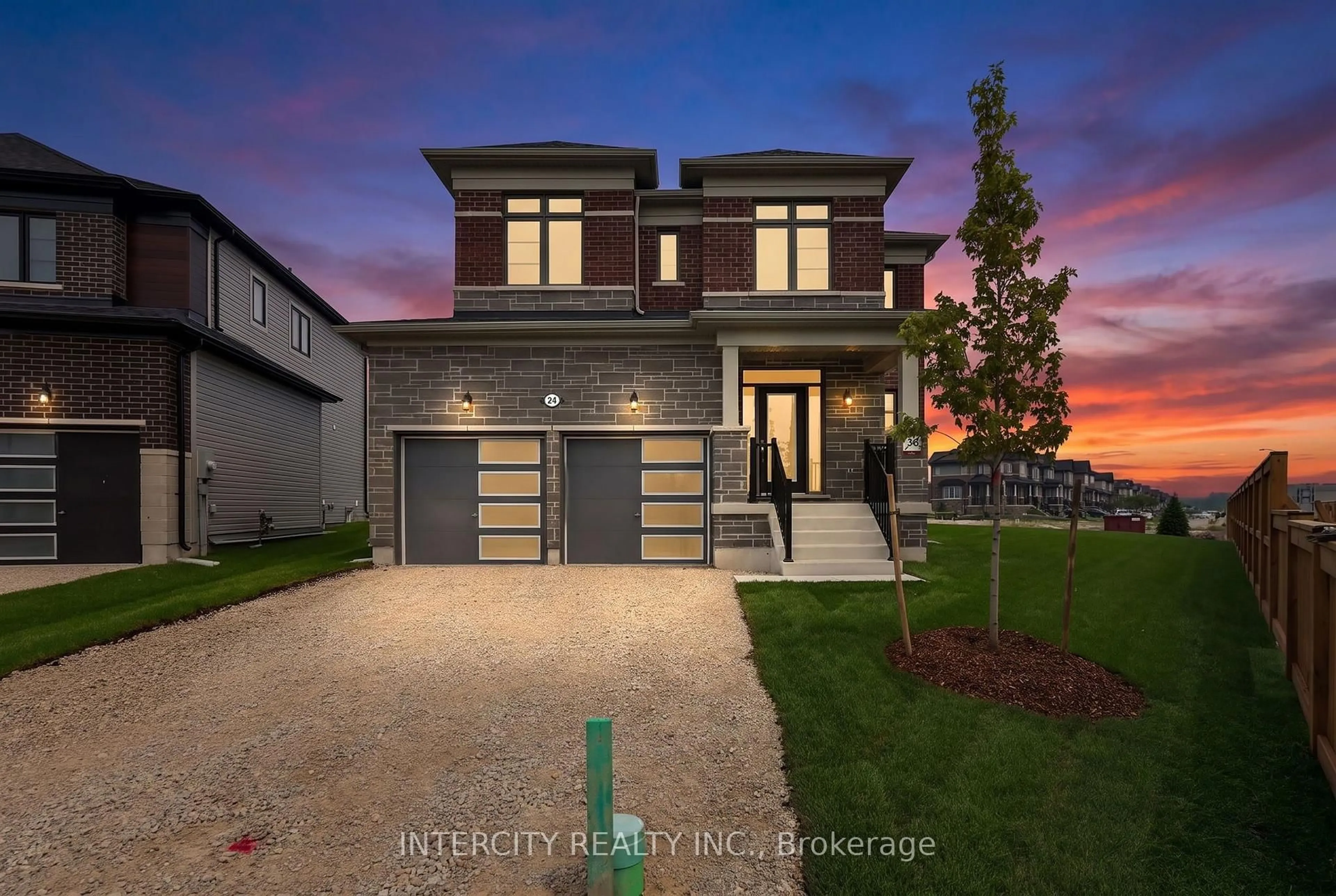 Home with brick exterior material, street for 24 Legacy Circ, Wasaga Beach Ontario L9Z 0L8