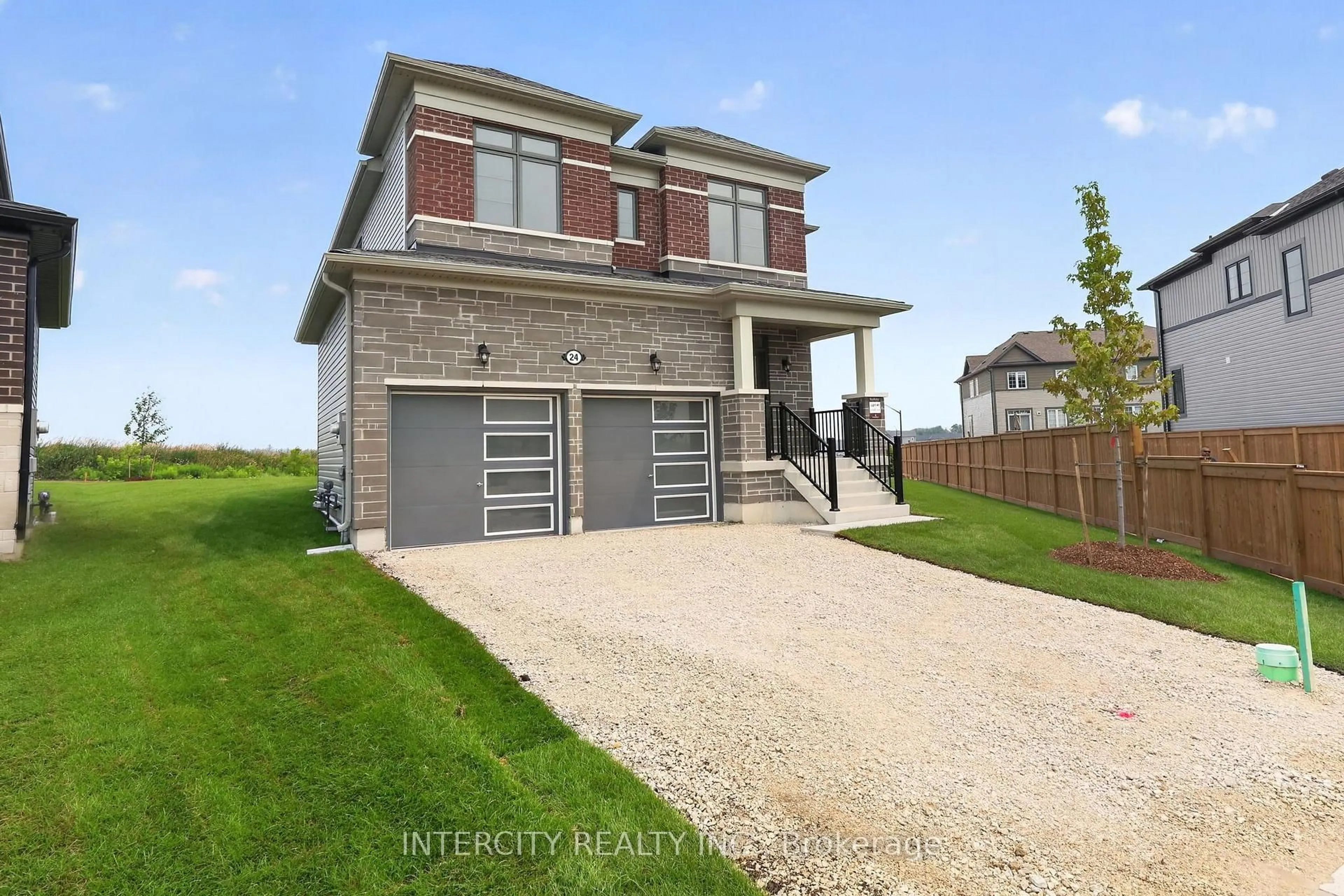 Home with brick exterior material, street for 24 Legacy Circ, Wasaga Beach Ontario L9Z 0L8