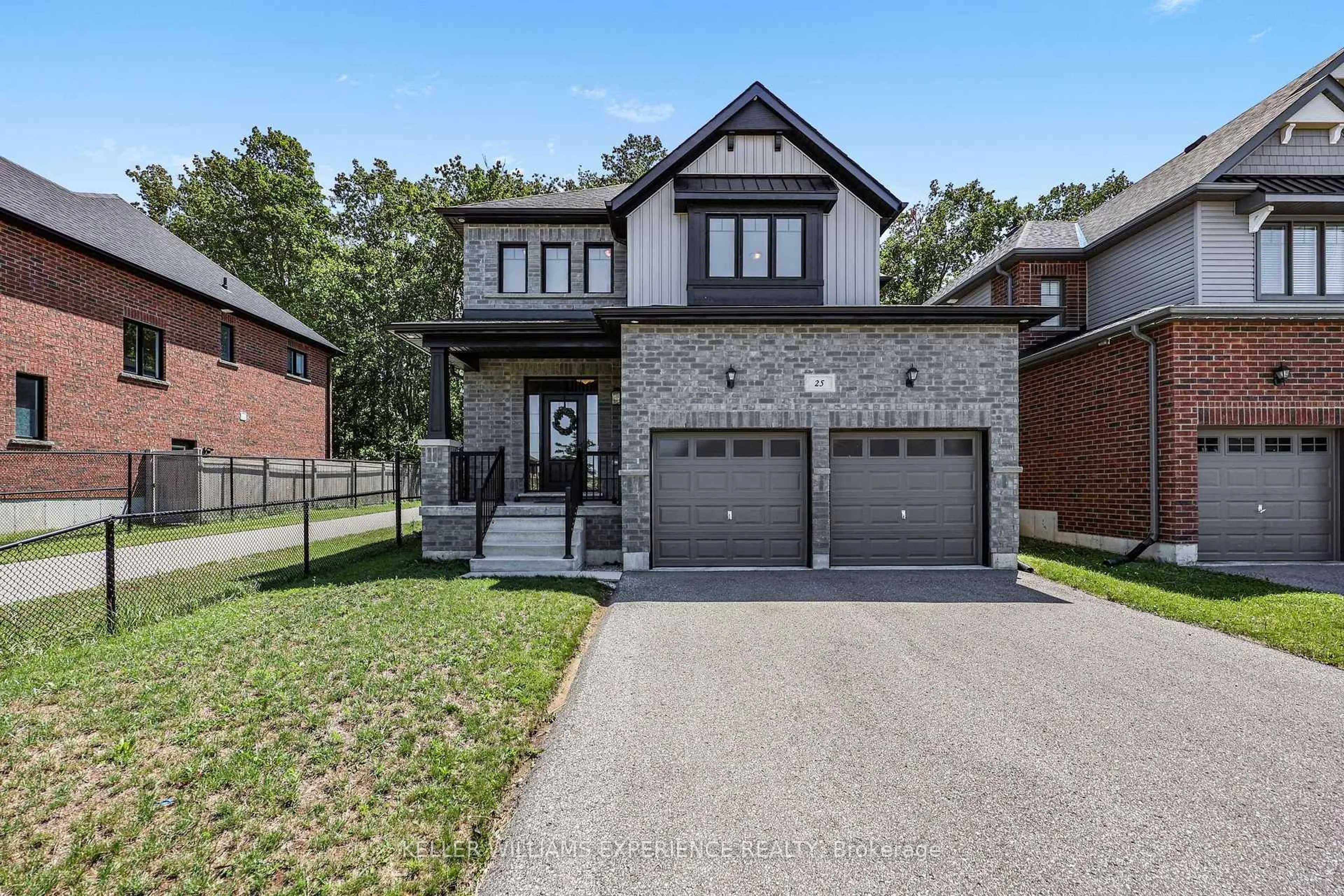 Home with brick exterior material, street for 25 Atlantis Dr, Orillia Ontario L3V 8L4
