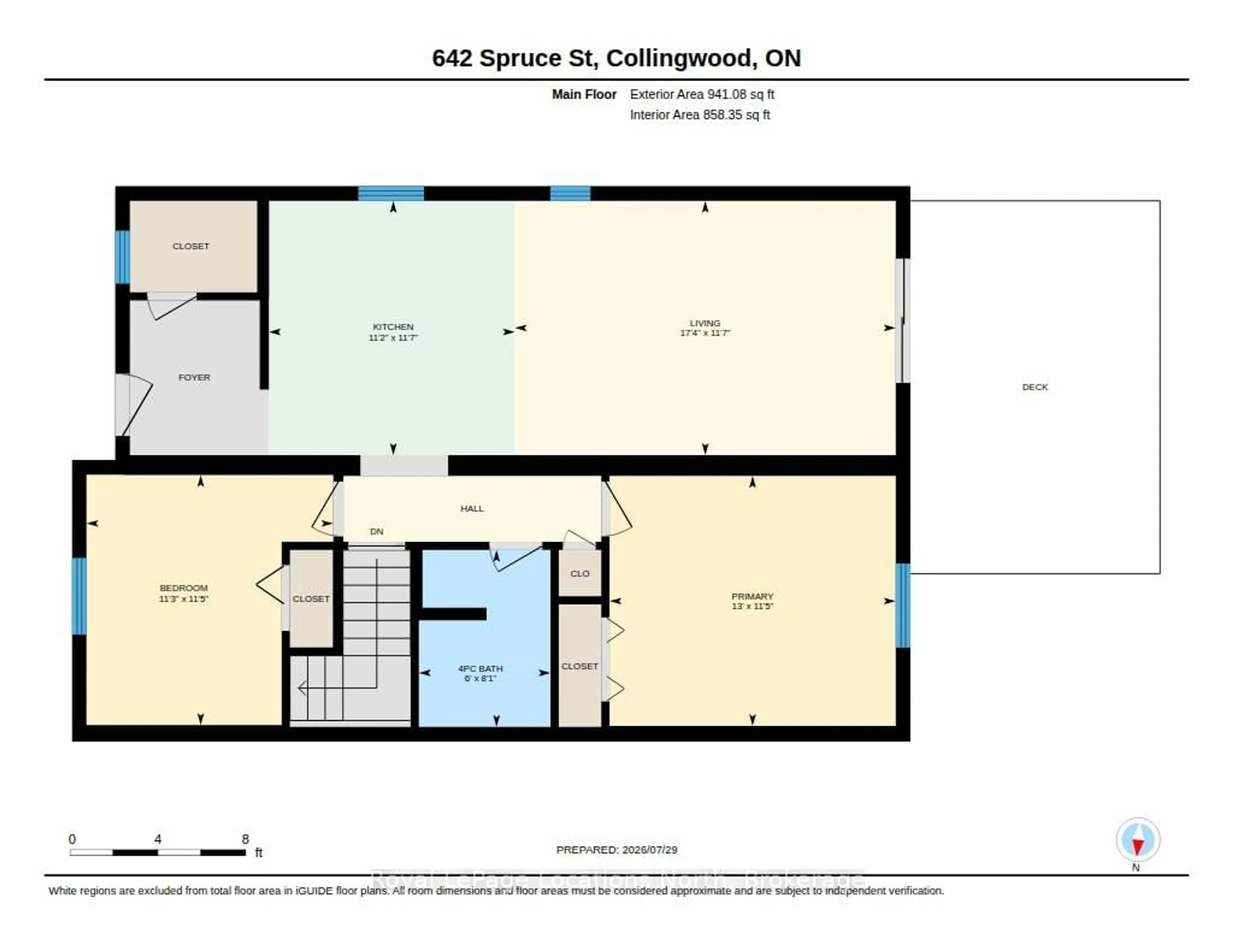 Floor plan for 642 Spruce St, Collingwood Ontario L9Y 4T6
