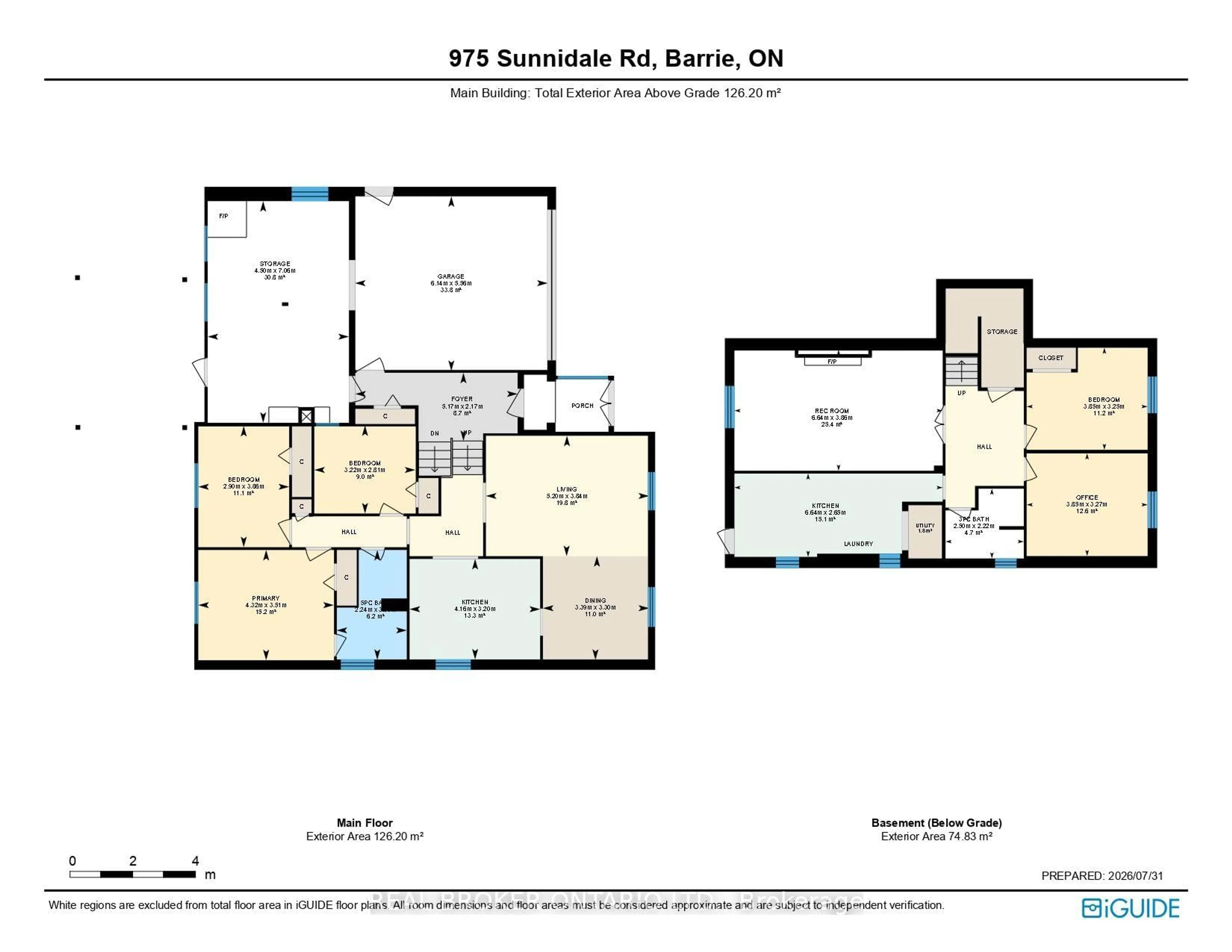 Floor plan for 975 Sunnidale Rd, Springwater Ontario L9X 0T6