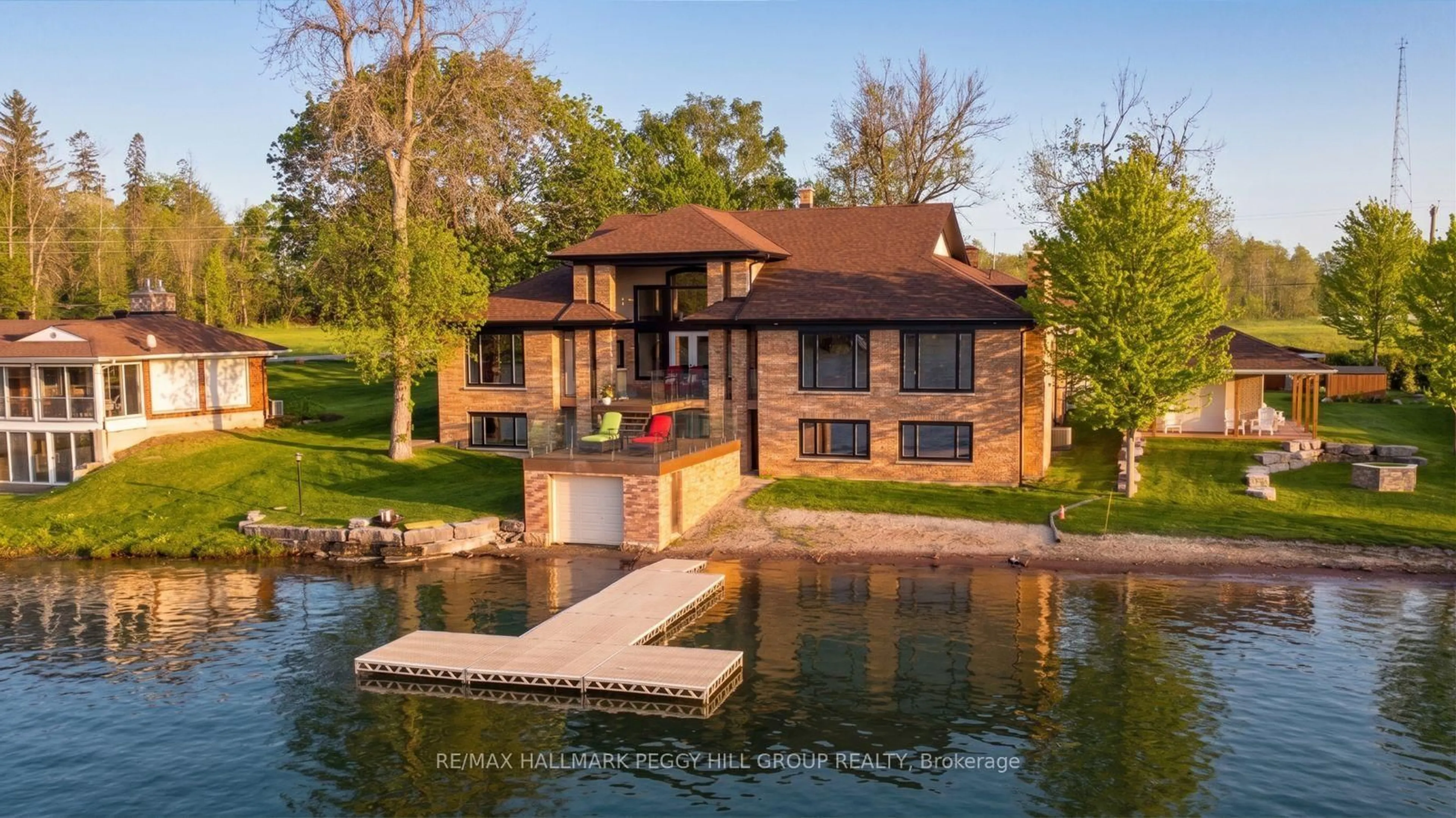 Home with brick exterior material, water/lake/river/ocean view for 3686 Portage Bay Rd, Ramara Ontario L0K 2B0