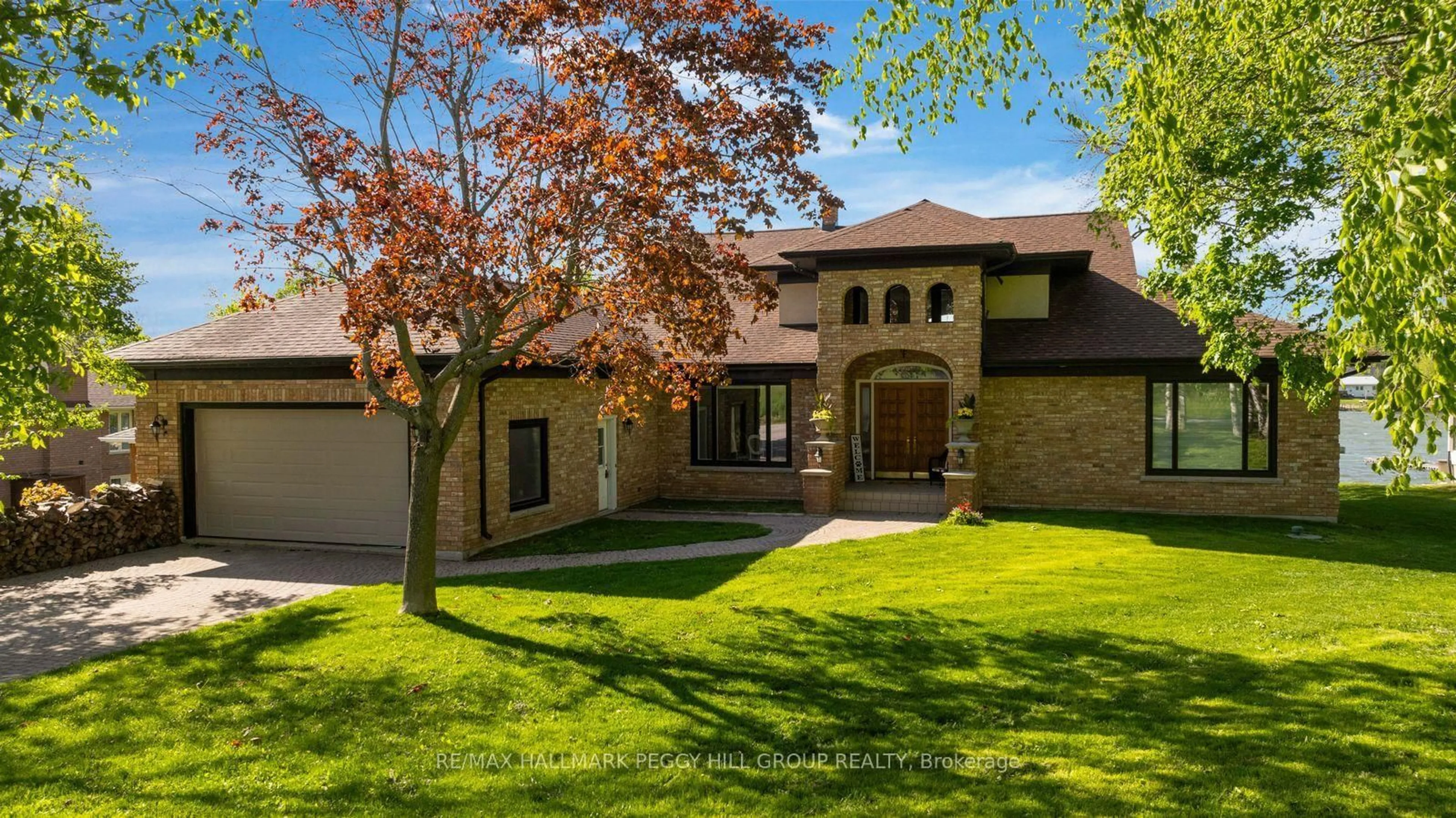 Home with brick exterior material, street for 3686 Portage Bay Rd, Ramara Ontario L0K 2B0