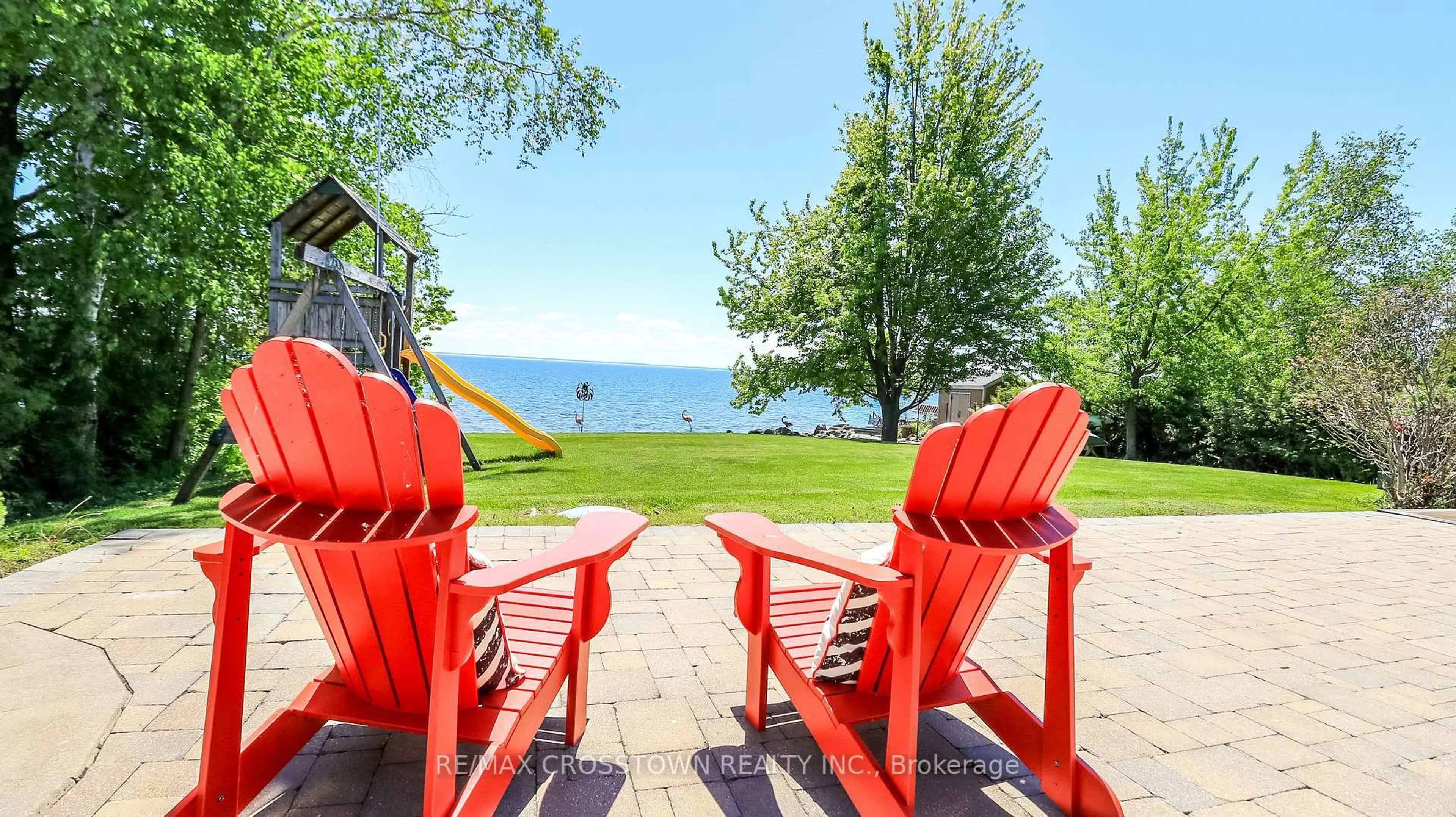 Patio, water/lake/river/ocean view for 183 Lakeshore Rd, Oro-Medonte Ontario L0L 2E0