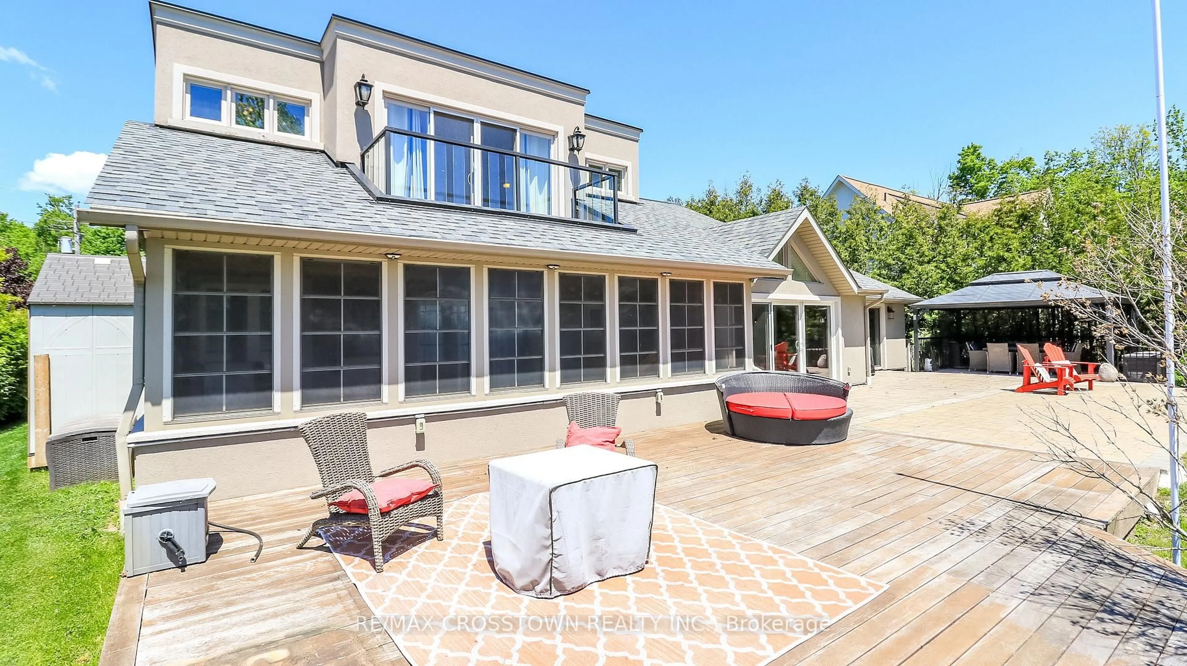 Patio, water/lake/river/ocean view for 183 Lakeshore Rd, Oro-Medonte Ontario L0L 2E0