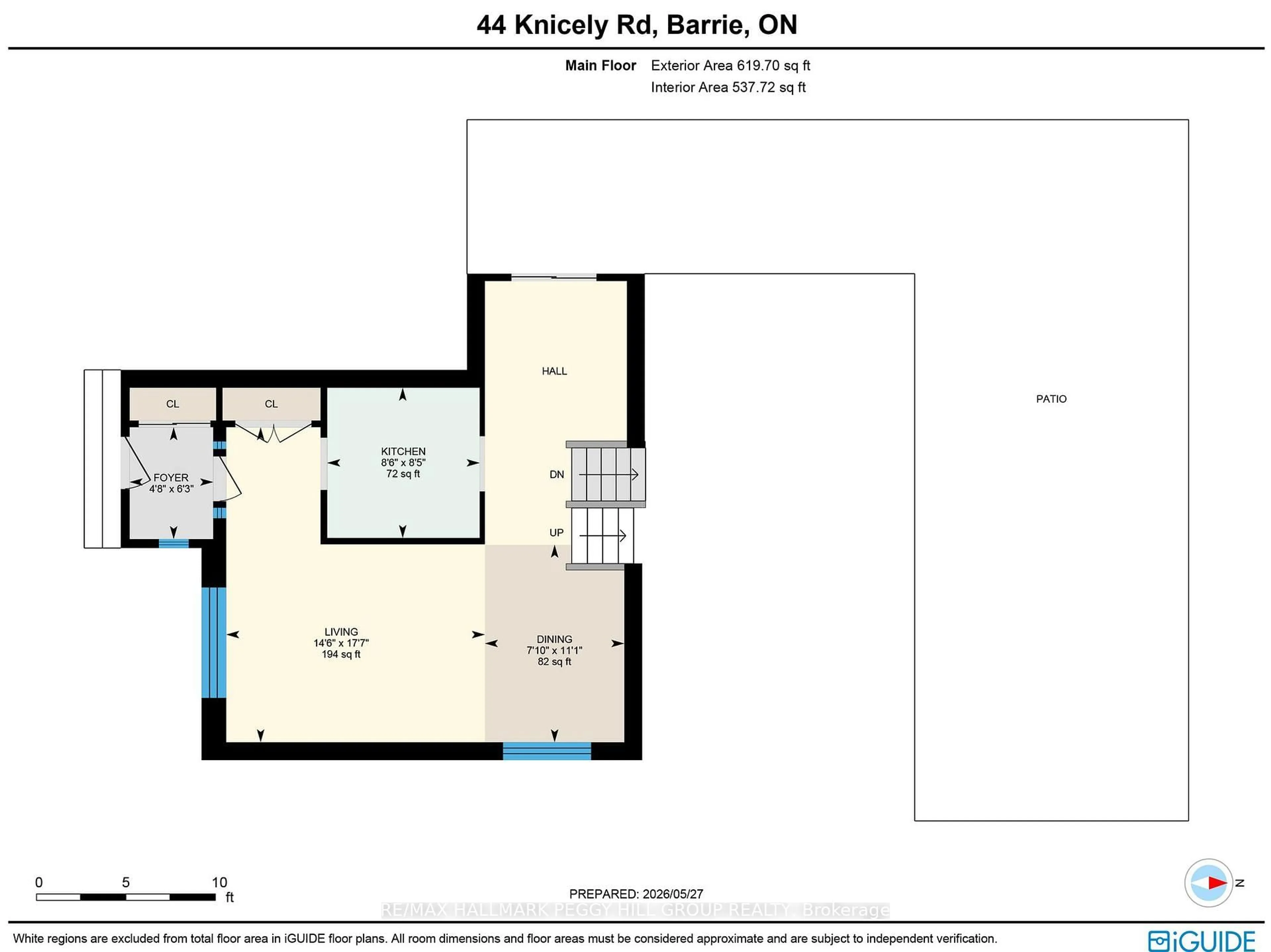 Floor plan for 44 Knicely Rd, Barrie Ontario L4N 6V3