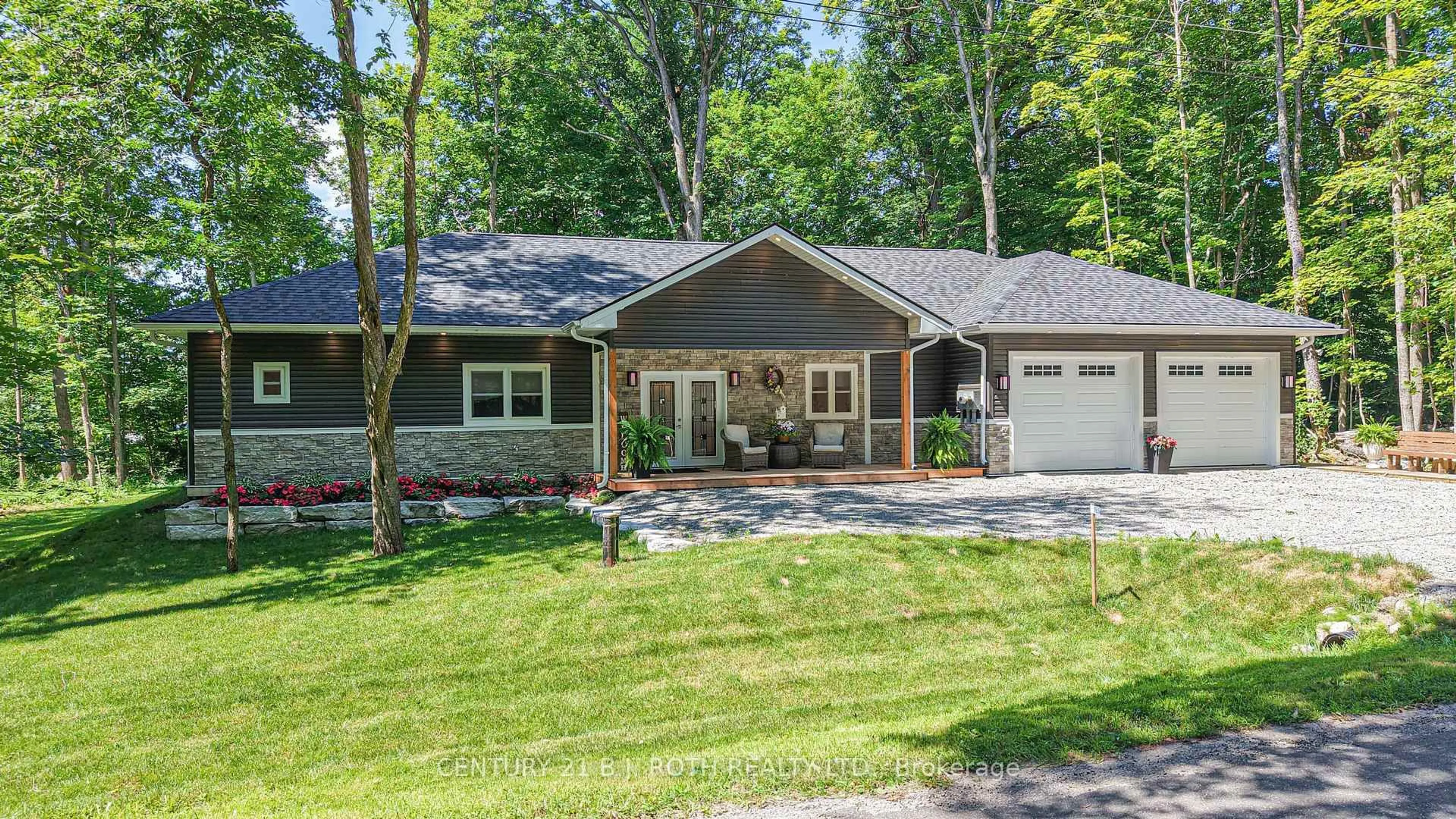 Home with brick exterior material, street for 1650 Trader Cowan Rd, Severn Ontario L0K 1E0